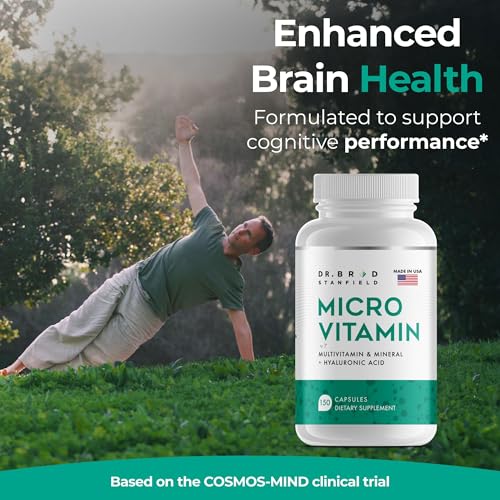 Dr Brad Stanfield Daily Low Dose MultiVitamin & Mineral for Brain Health, Skin Hydration & Exercise Support – 150 Count - Image 3