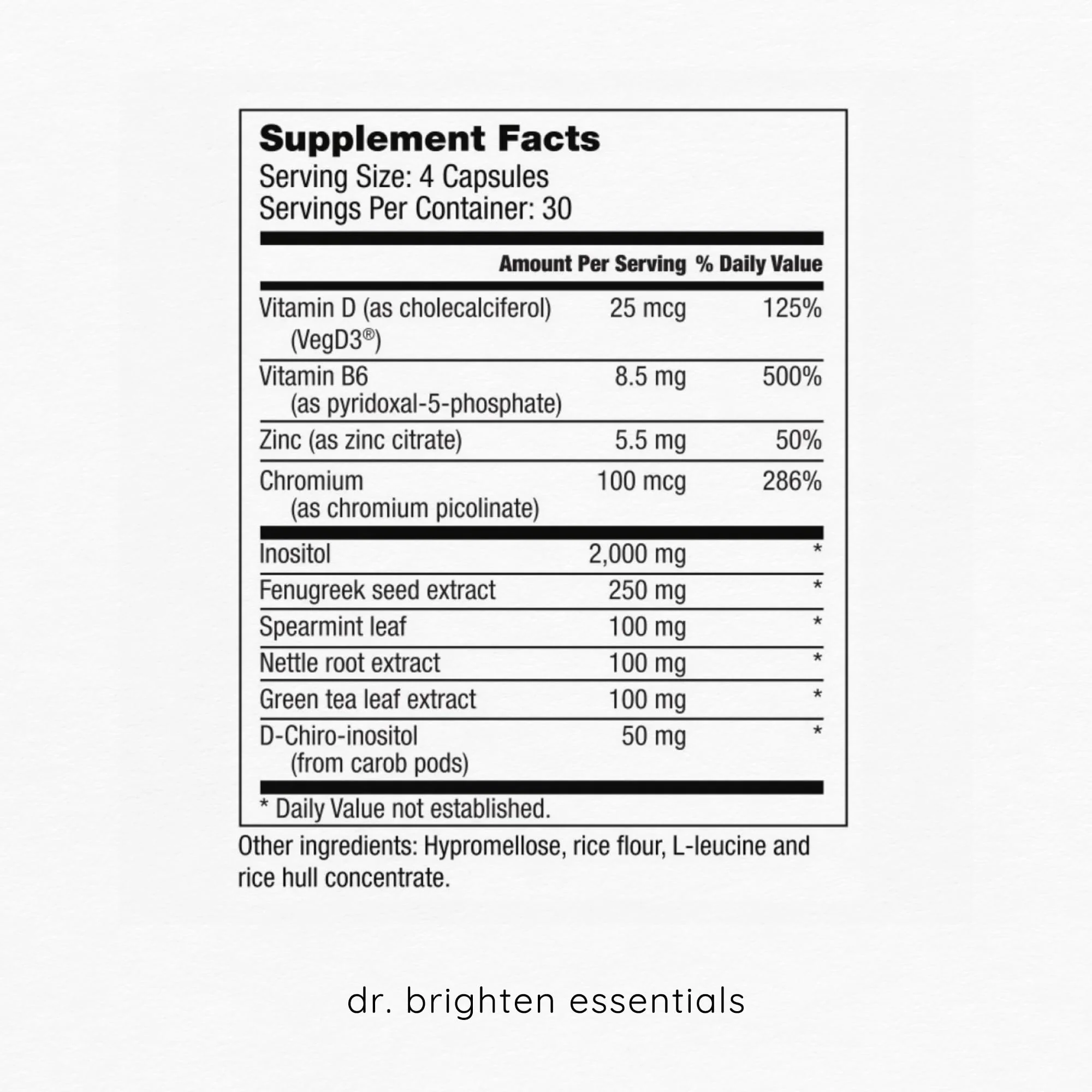 Dr. Brighten Myoinositol Plus – Doctor Formulated Myo- & D-Chiro-Inositol for Hormone Balance & Ovarian Health - Image 16