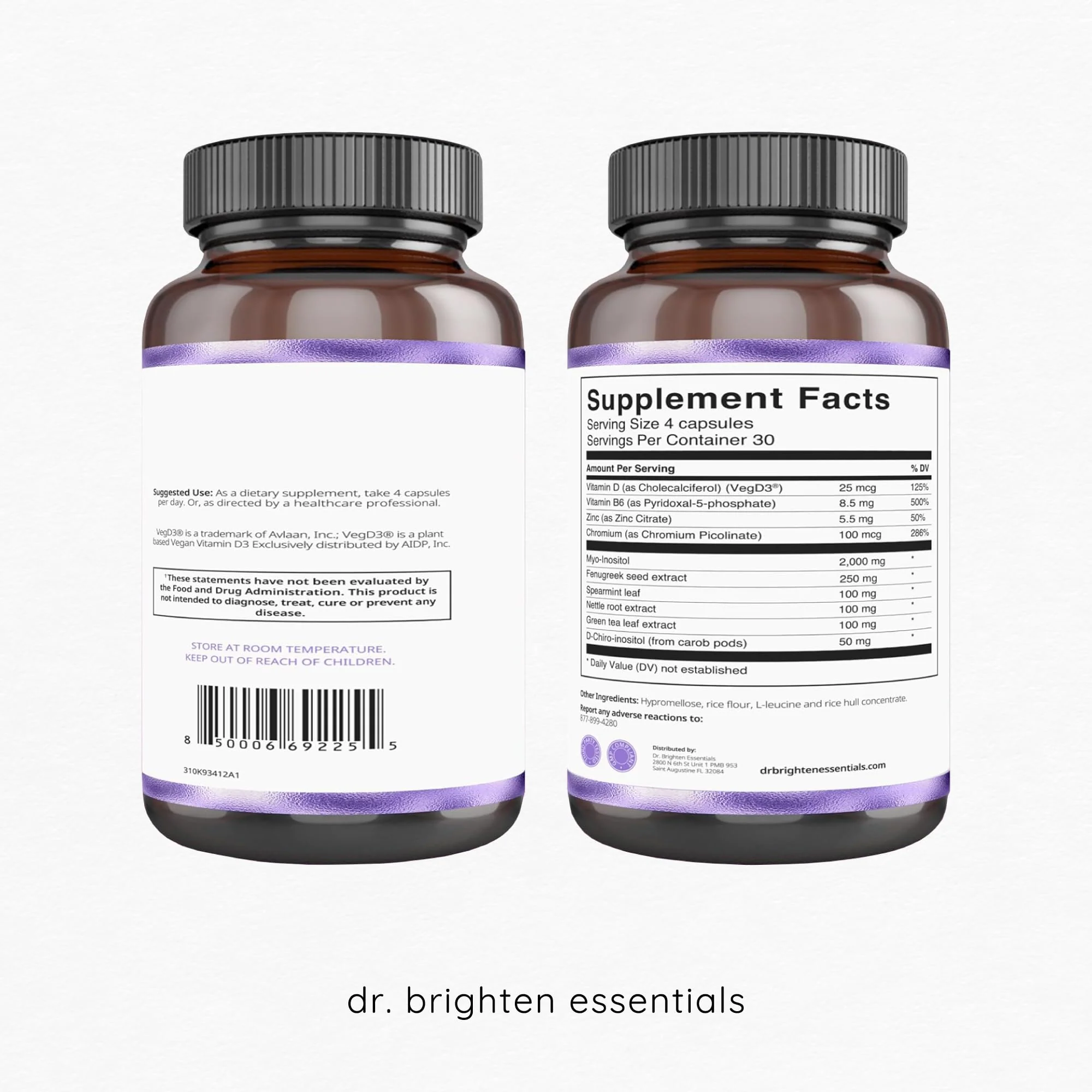 Dr. Brighten Myoinositol Plus – Doctor Formulated Myo- & D-Chiro-Inositol for Hormone Balance & Ovarian Health - Image 3