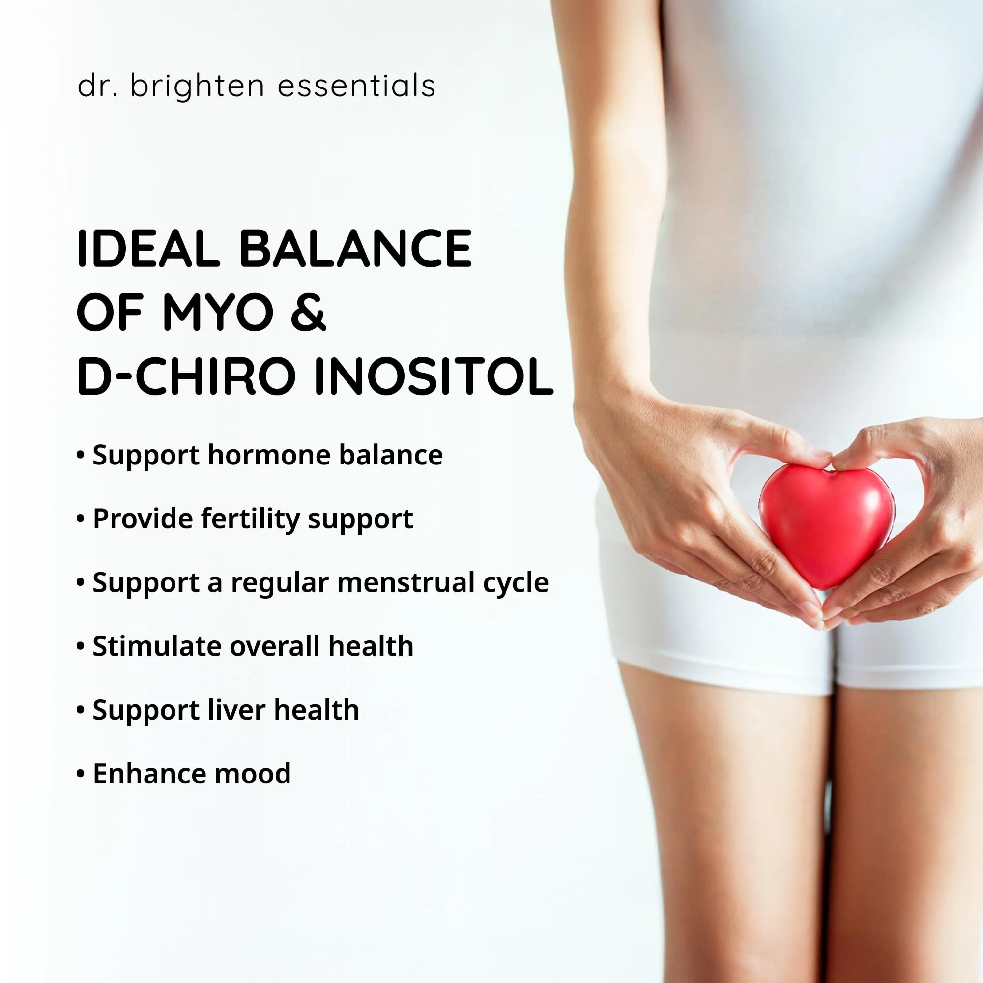 Dr. Brighten Myoinositol Plus – Doctor Formulated Myo- & D-Chiro-Inositol for Hormone Balance & Ovarian Health - Image 5