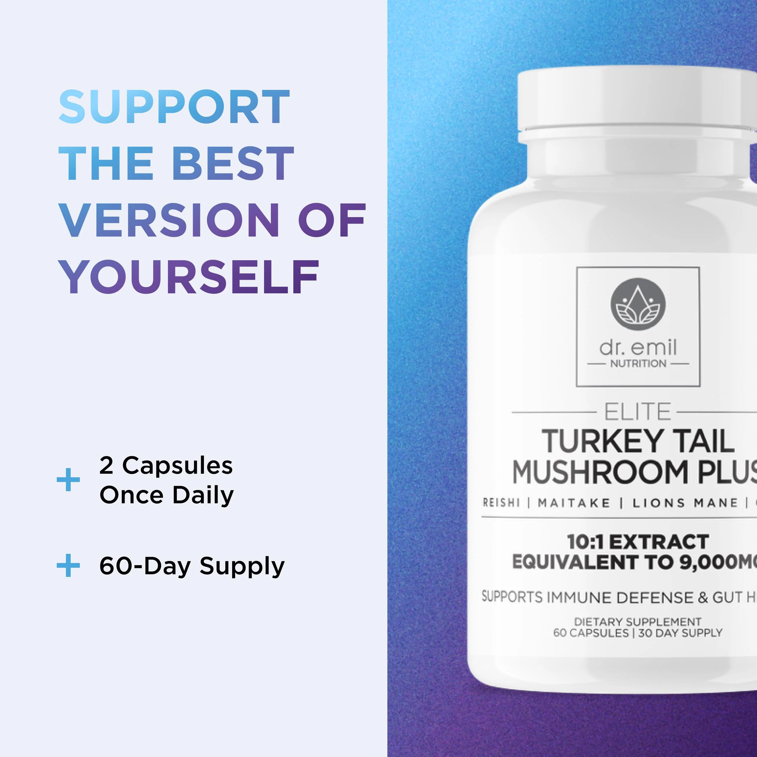 Dr. Emil Nutrition Elite Turkey Tail Twin Pack | Immune & Gut Health - Image 6