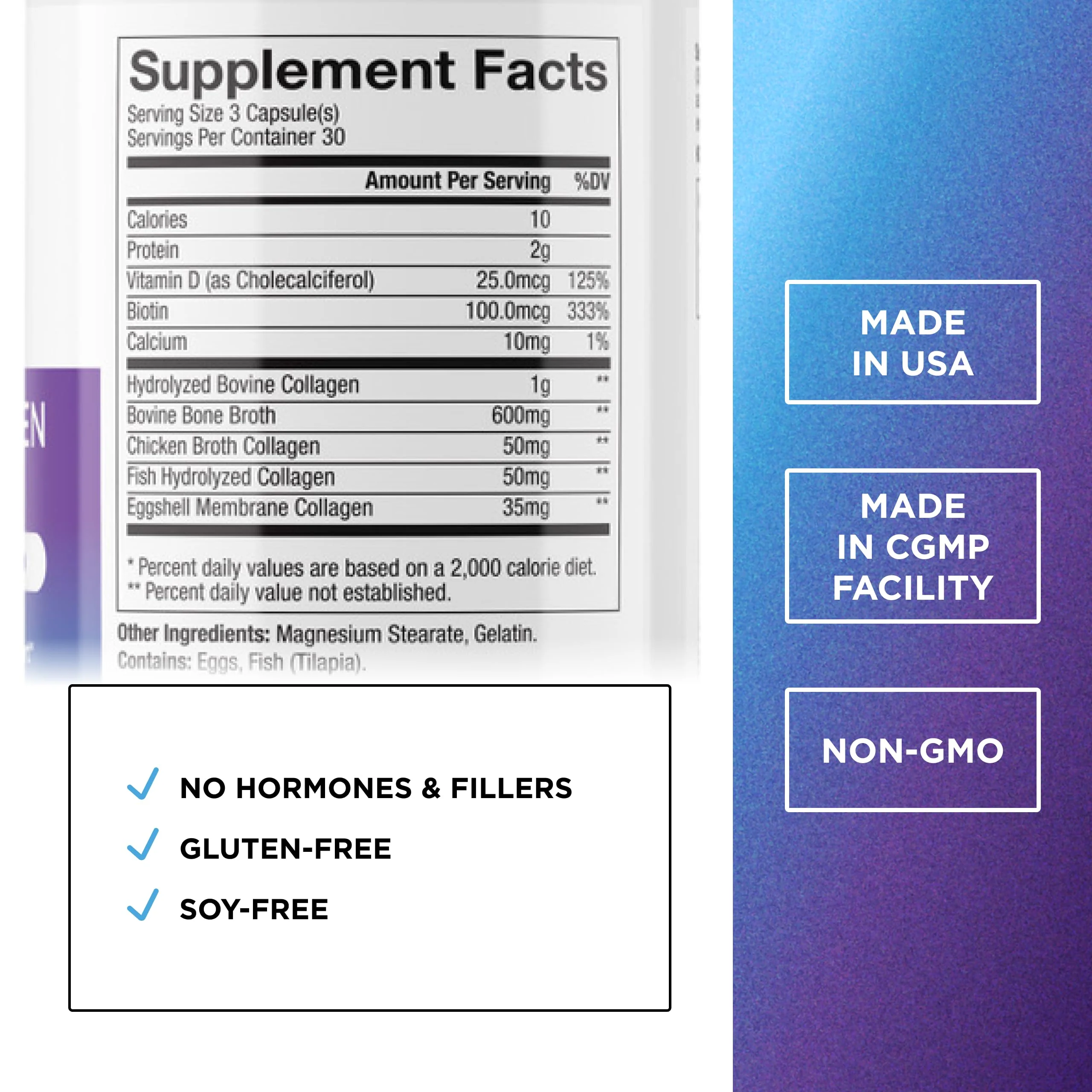DR. EMIL NUTRITION Multi Collagen Plus Biotin & Vitamin D – Hair, Skin & Nails - Image 2