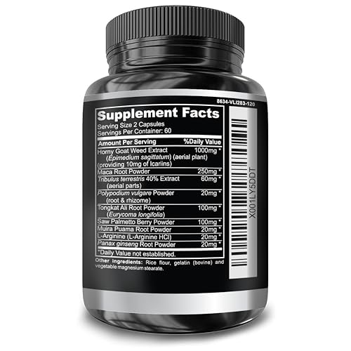 DR. MARTIN'S NUTRITION Super Strength Horny Goat Weed 1590mg – 240 Capsules (Pack of 2) - Image 3
