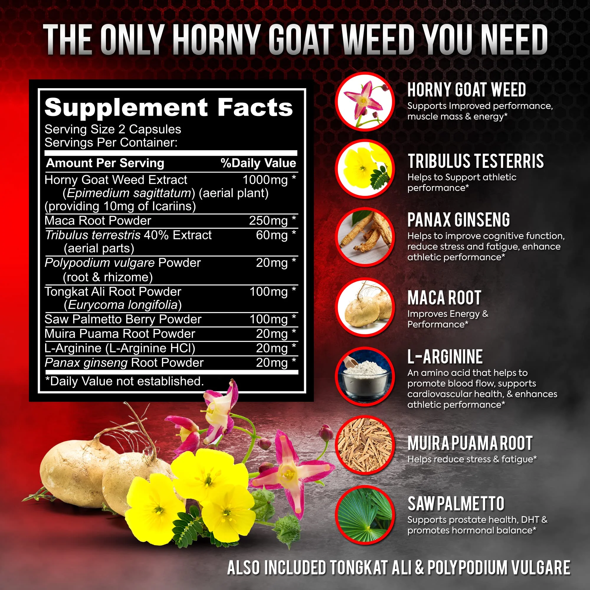 DR. MARTIN'S NUTRITION Super Strength Horny Goat Weed 1590mg – 240 Capsules (Pack of 2) - Image 5