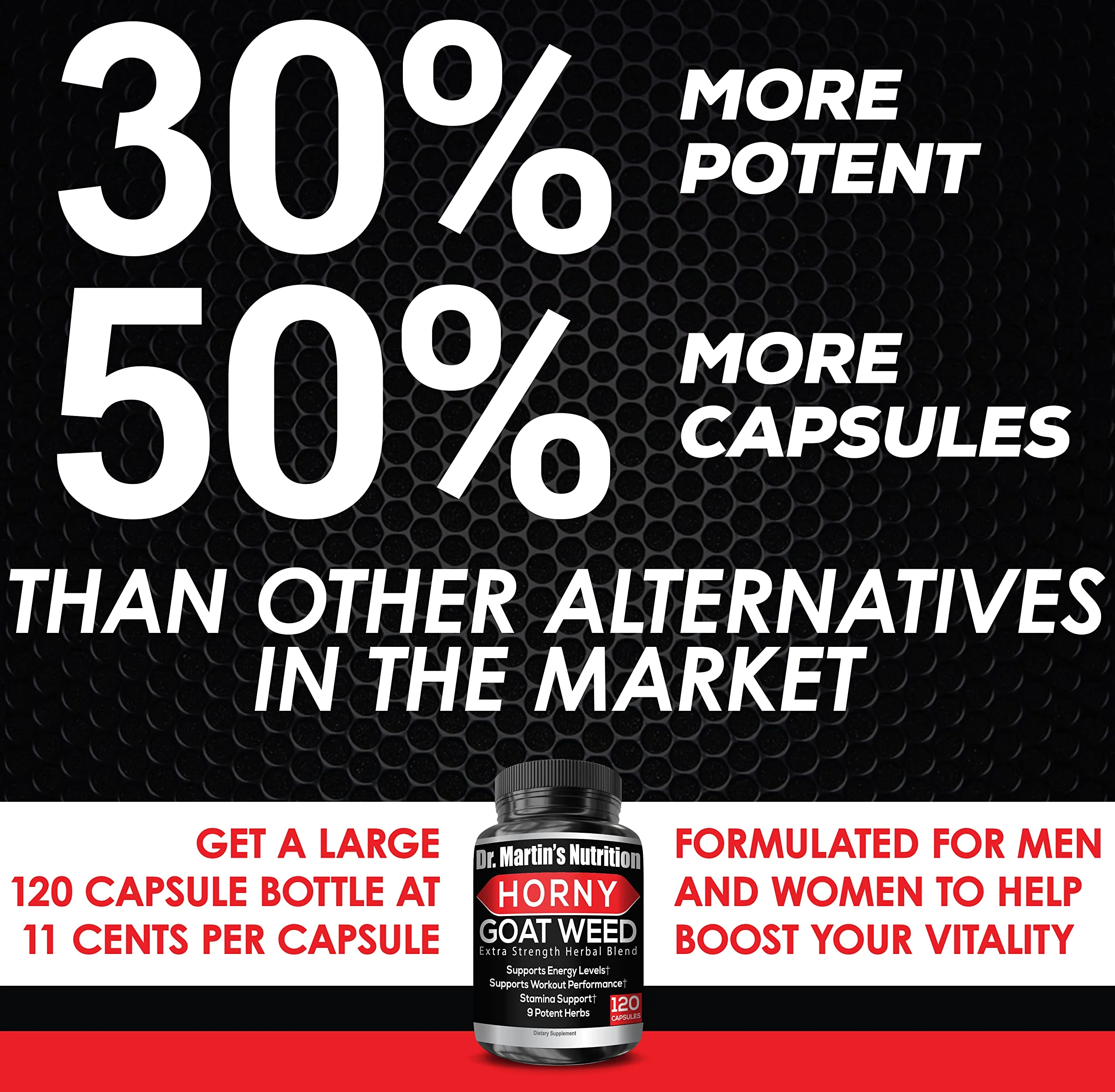 DR. MARTIN'S NUTRITION Super Strength Horny Goat Weed 1590mg – 240 Capsules (Pack of 2) - Image 9