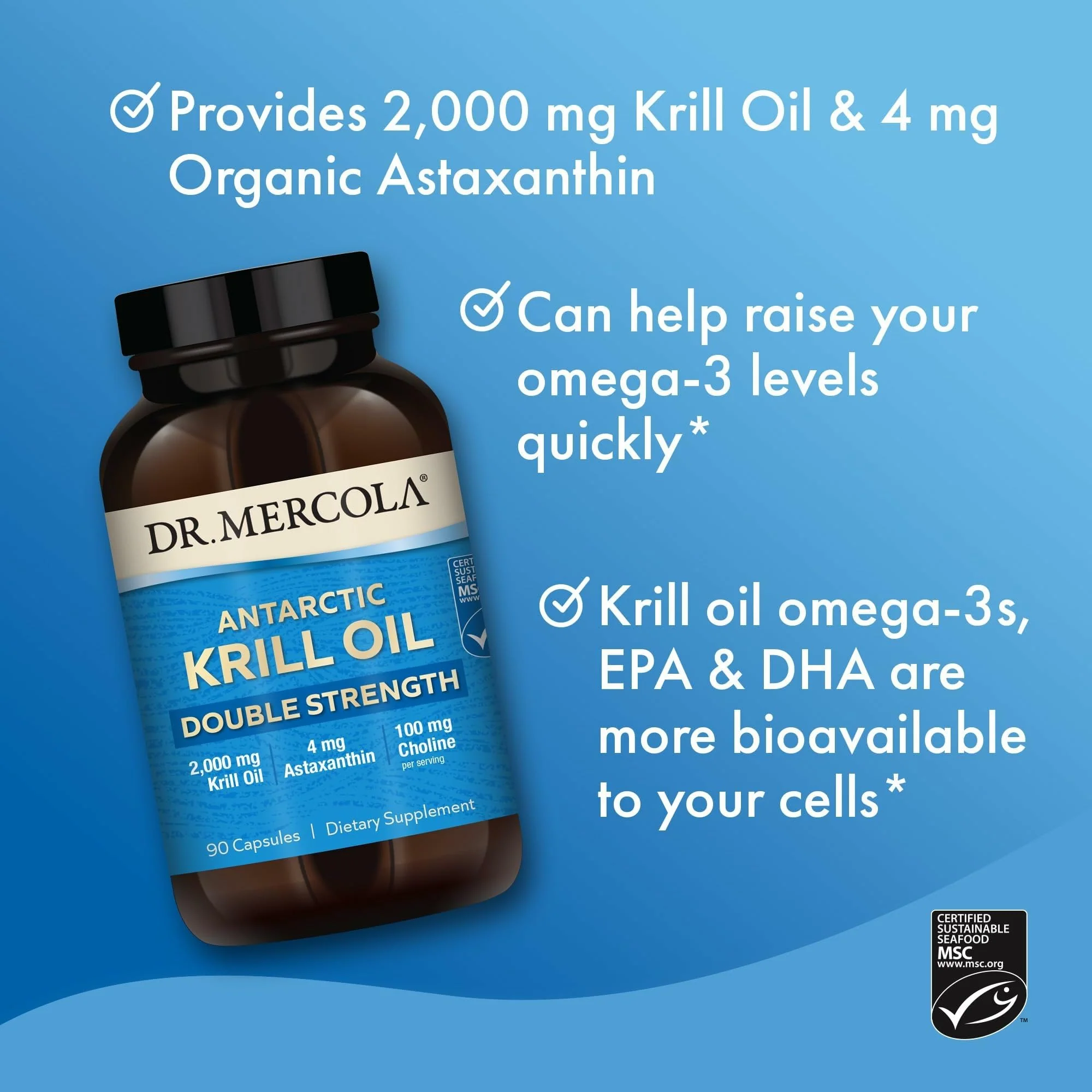 Dr. Mercola Antarctic Krill Oil Double Strength 2,000 mg – Omega-3 EPA & DHA for Brain, Heart, Joints – GMO-Free & Gluten-Free – 90 Capsules - Image 11
