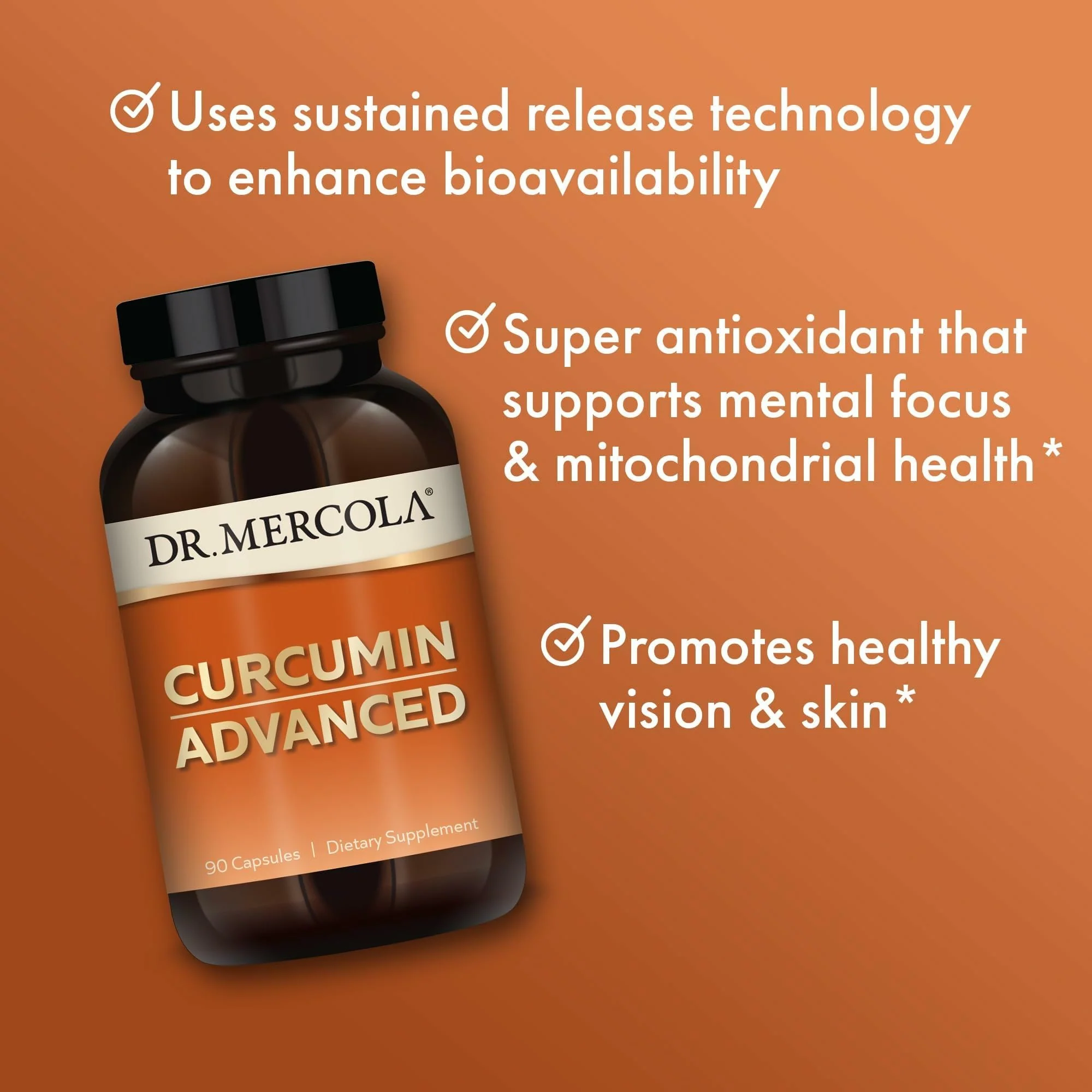 Dr. Mercola Curcumin Advanced, 90 Servings, 500 mg per Capsule, Non-GMO - Image 5