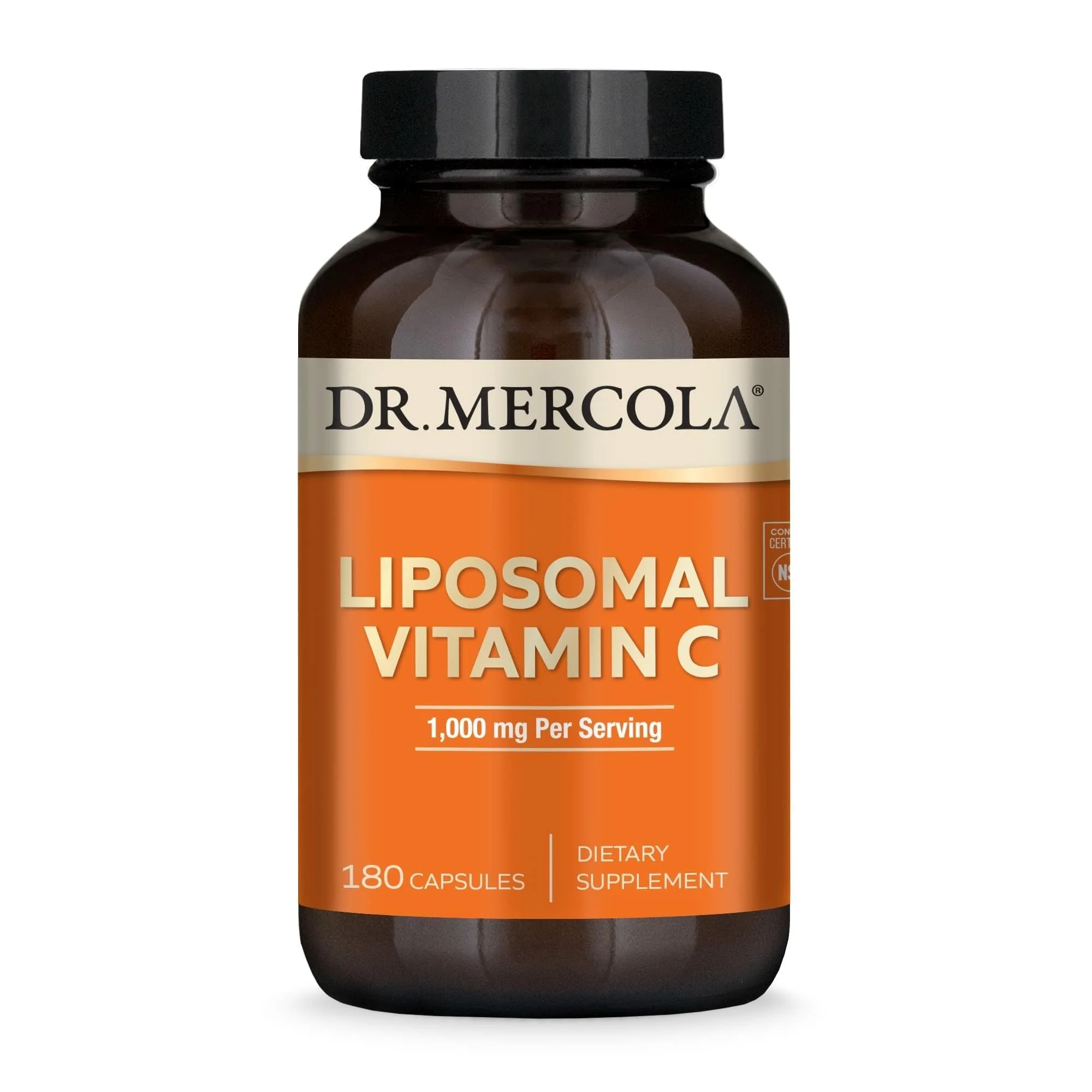 Dr. Mercola Liposomal Vitamin C - 1,000 mg Bioavailable Vitamin C - Immune, Brain, Heart & Eye Support - 180 Capsules - Image 7
