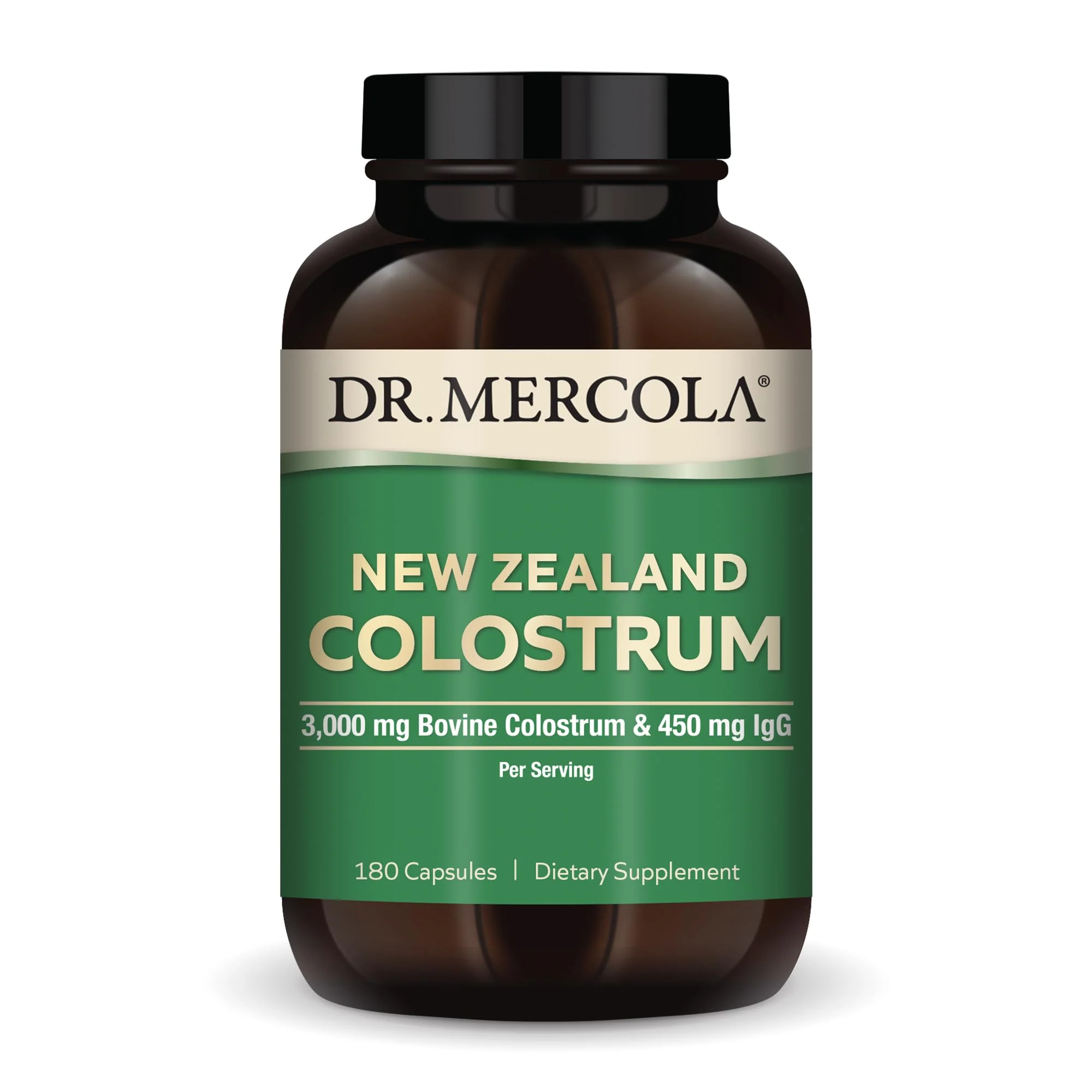 Dr. Mercola NZ Colostrum – 3,000mg Colostrum + 450mg IgG, 180 Caps, Non-GMO