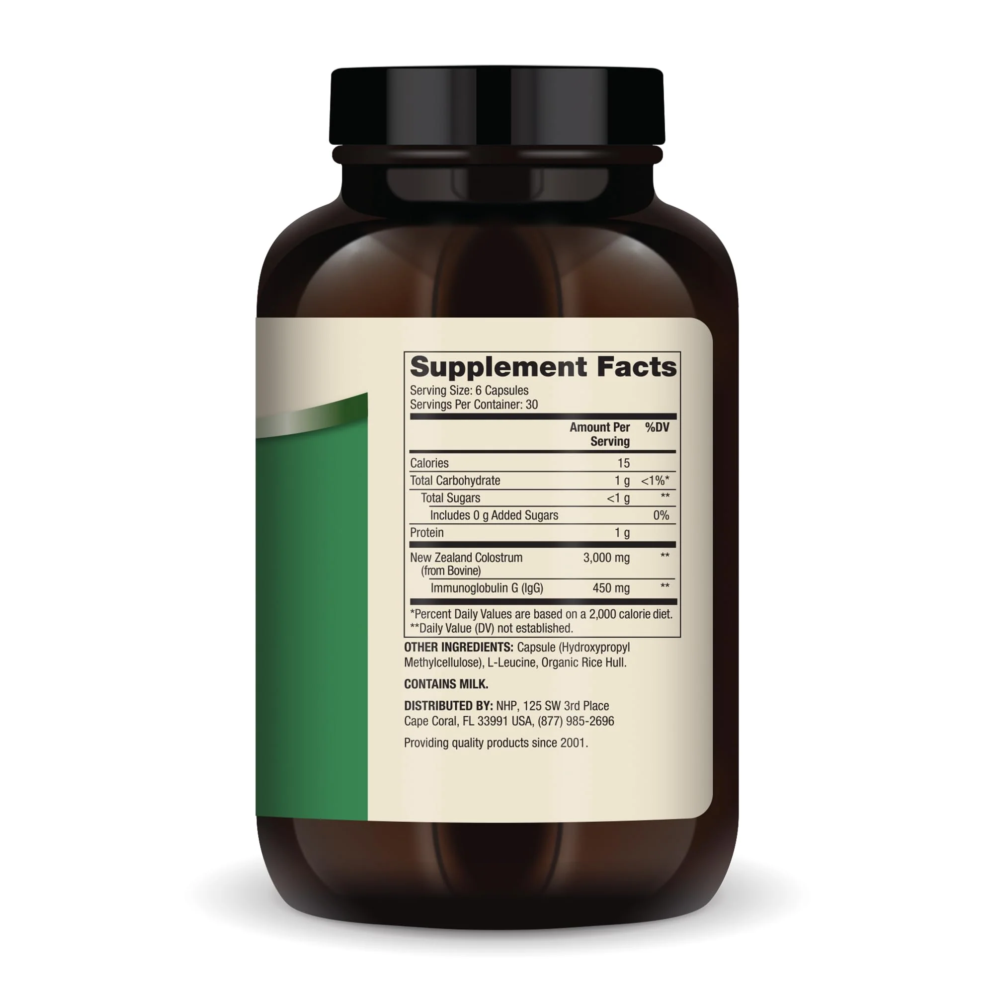 Dr. Mercola NZ Colostrum – 3,000mg Colostrum + 450mg IgG, 180 Caps, Non-GMO - Image 2