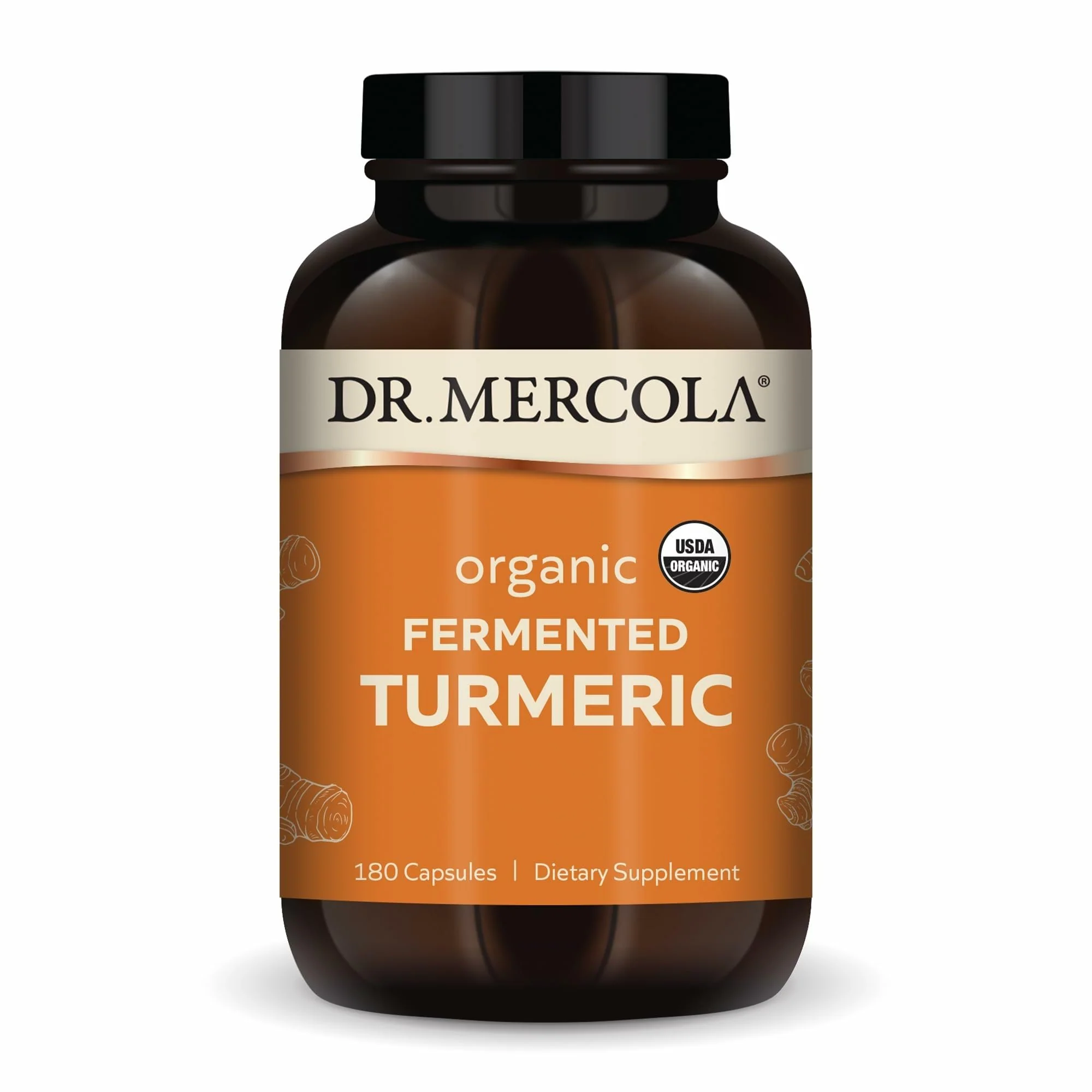 Dr. Mercola Organic Fermented Turmeric – 370 mg High-Bioavailability Curcuminoids, 180 Capsules (90 Servings) – USDA Organic, Non-GMO, Gluten-Free & Soy-Free - Image 8