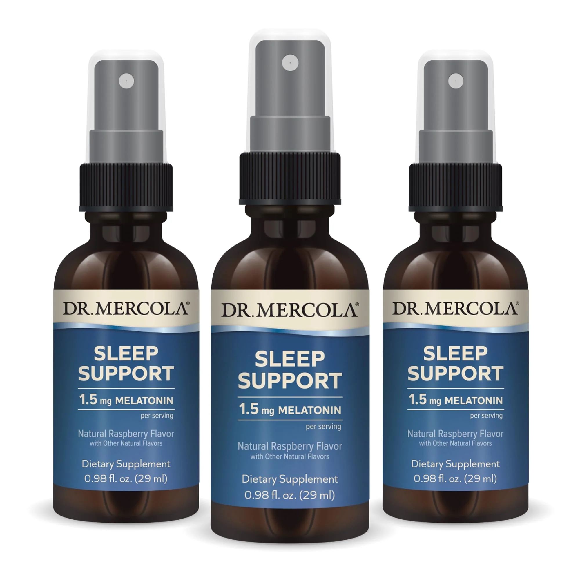 Dr. Mercola Sleep Support with Melatonin Spray – Restful Sleep, Non-GMO, Gluten-Free & Soy-Free – Raspberry Flavor, 0.98 fl oz (3 Pack) - Image 5