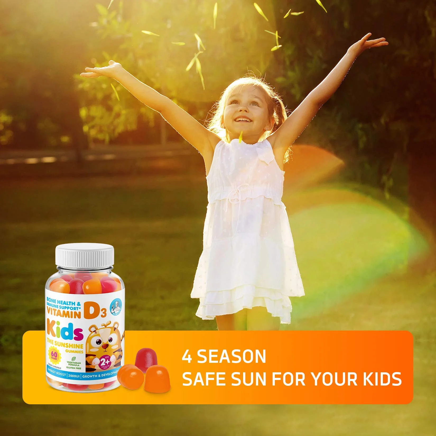 DR. MORITZ Vitamin D Gummies – 2000 IU, 180 Count, Vegetarian & Gelatin-Free | Immune Support for Kids & Adults - Image 5