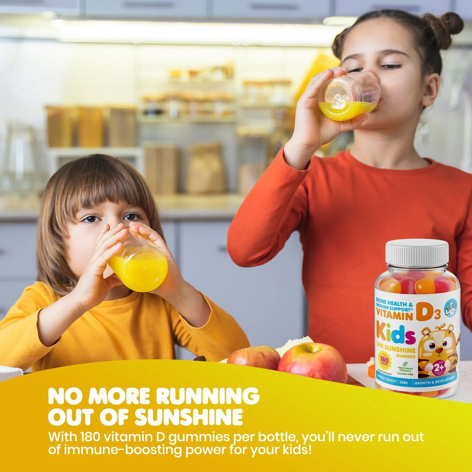DR. MORITZ Vitamin D Gummies – 2000 IU, 180 Count, Vegetarian & Gelatin-Free | Immune Support for Kids & Adults - Image 7
