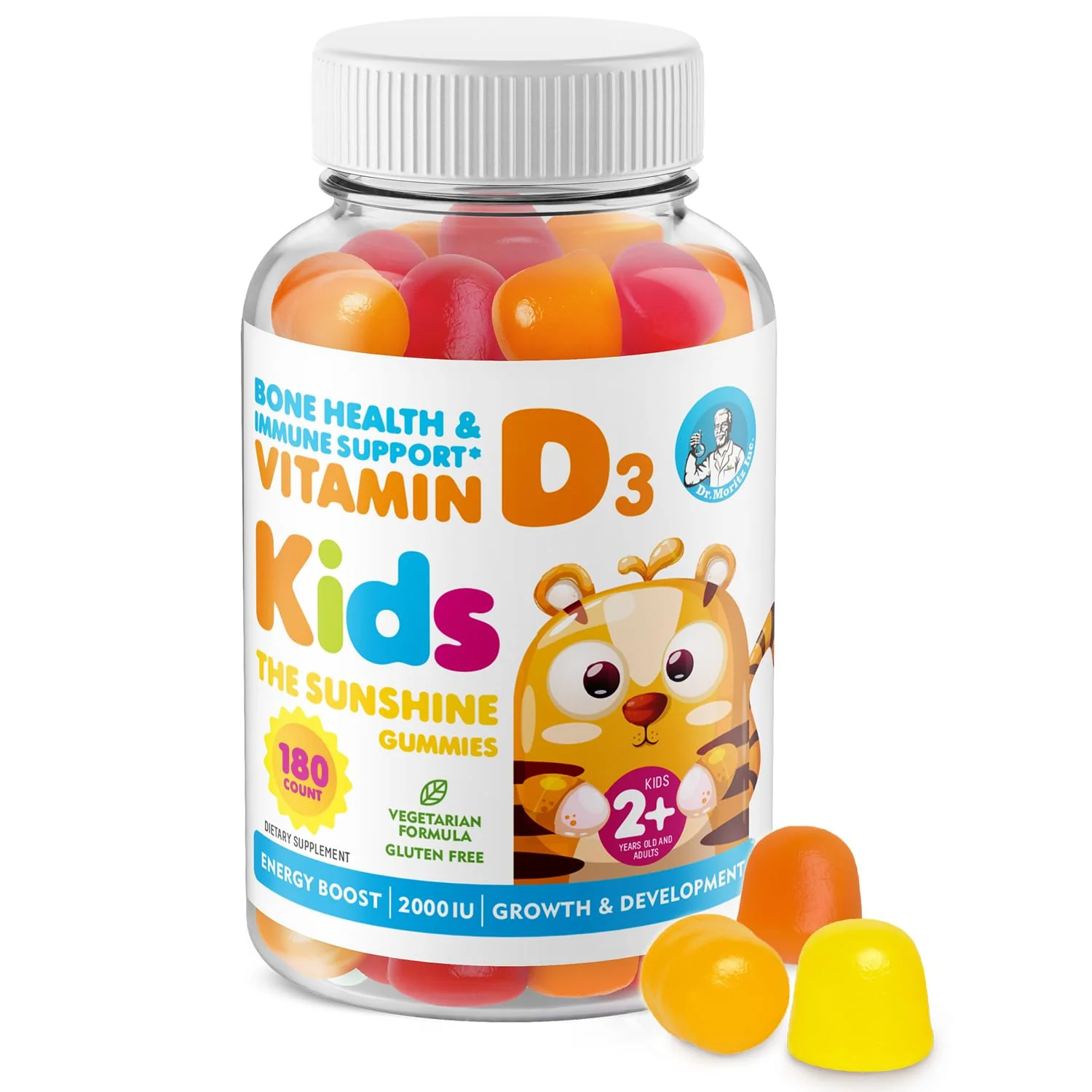 DR. MORITZ Vitamin D Gummies – 2000 IU, 180 Count, Vegetarian & Gelatin-Free | Immune Support for Kids & Adults - Image 8