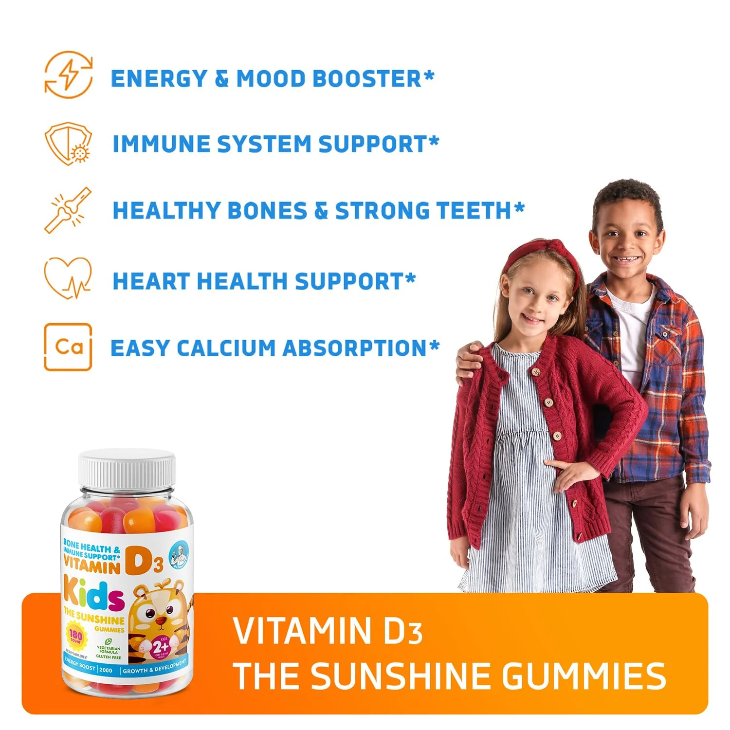 DR. MORITZ Vitamin D Gummies – 2000 IU, 180 Count, Vegetarian & Gelatin-Free | Immune Support for Kids & Adults - Image 9