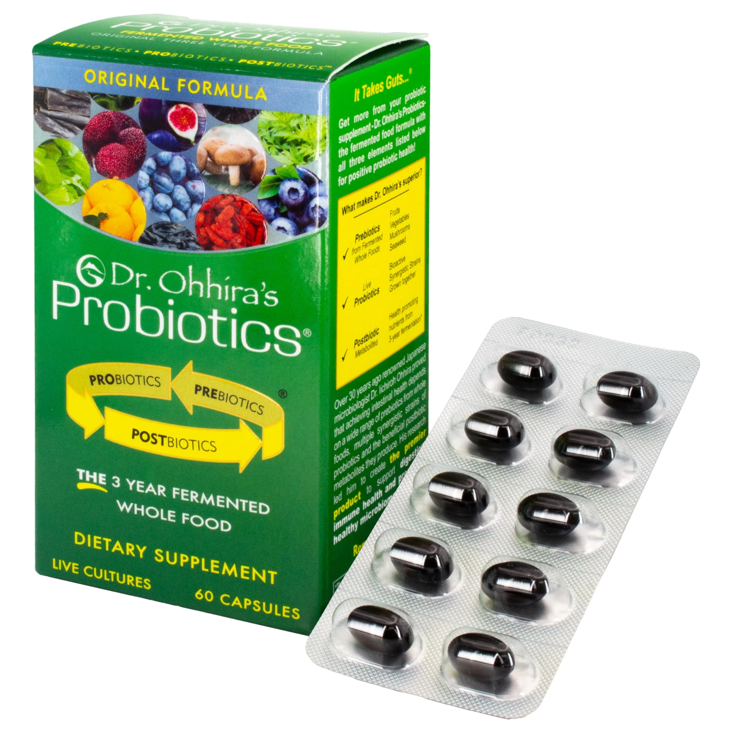 Dr Ohhira's Probiotics Original by Essential Formulas — 3-Year Fermented Prebiotics, Postbiotic Metabolites, 60 Capsules - Image 7