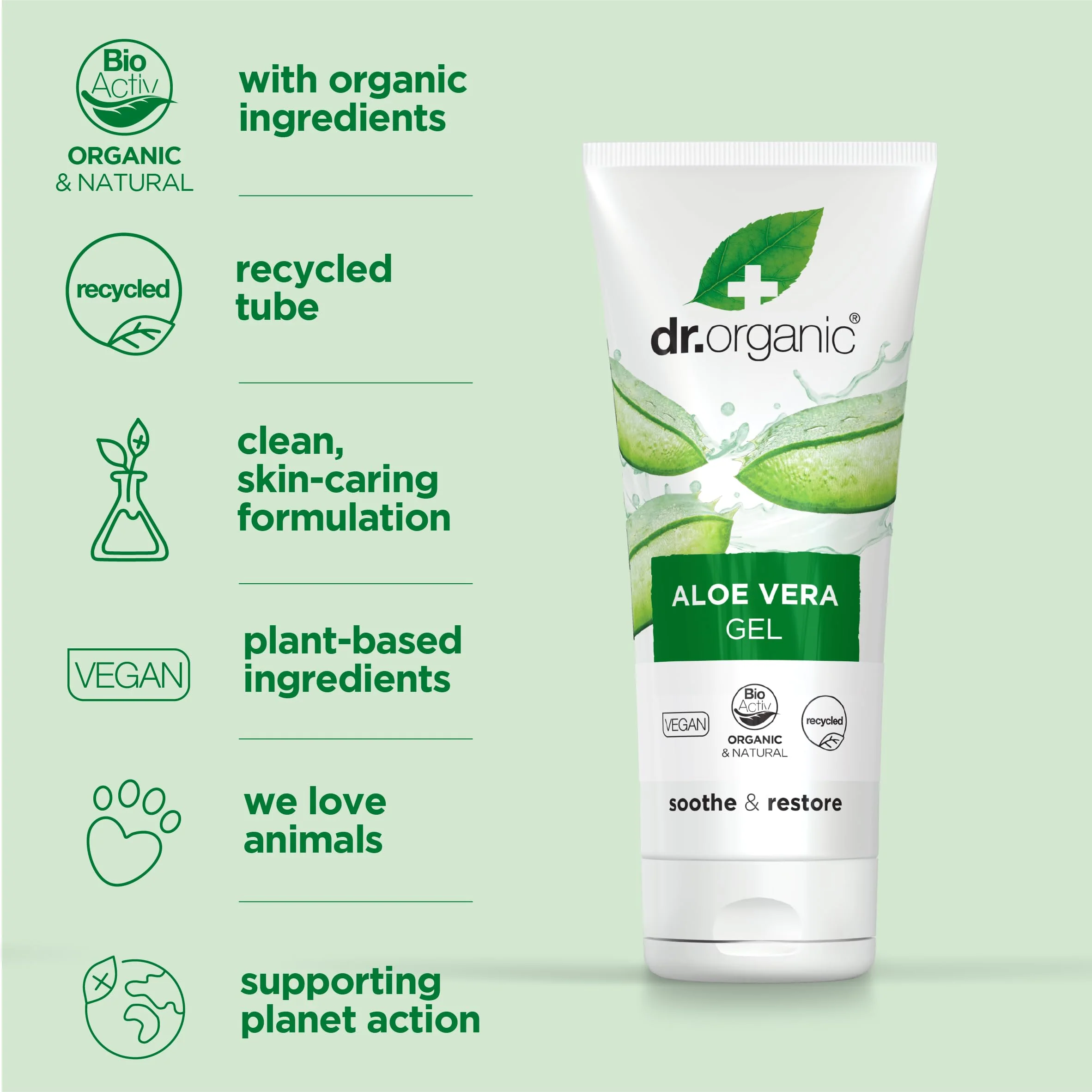 Dr Organic Aloe Vera Gel 200ml - Pure Aloe Vera Skin Care - Image 4