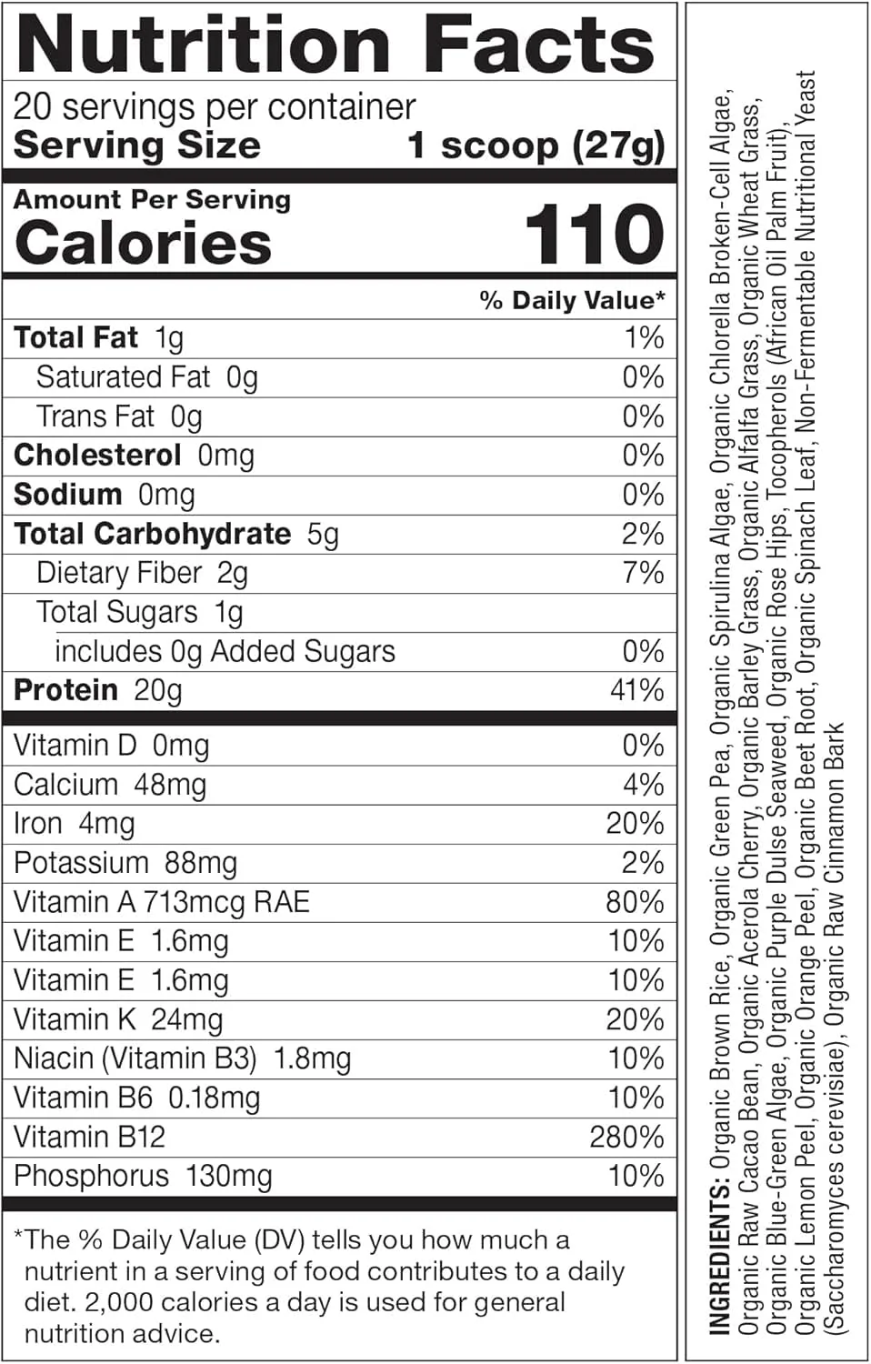 Dr. Schulze's SuperProtein Plus | 100% Plant Protein, Organic Powder, B-12 & Spirulina | 19 oz - Image 5