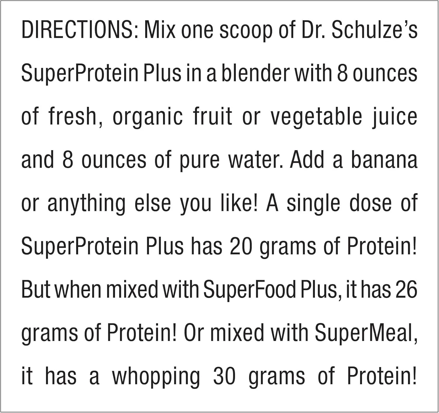 Dr. Schulze's SuperProtein Plus | 100% Plant Protein, Organic Powder, B-12 & Spirulina | 19 oz - Image 7