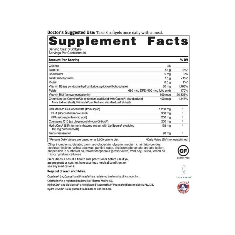 Dr. Sinatra Omega Q Plus PRO – CoQ10 200 mg & Resveratrol 90 mg (90 Softgels) - Image 2