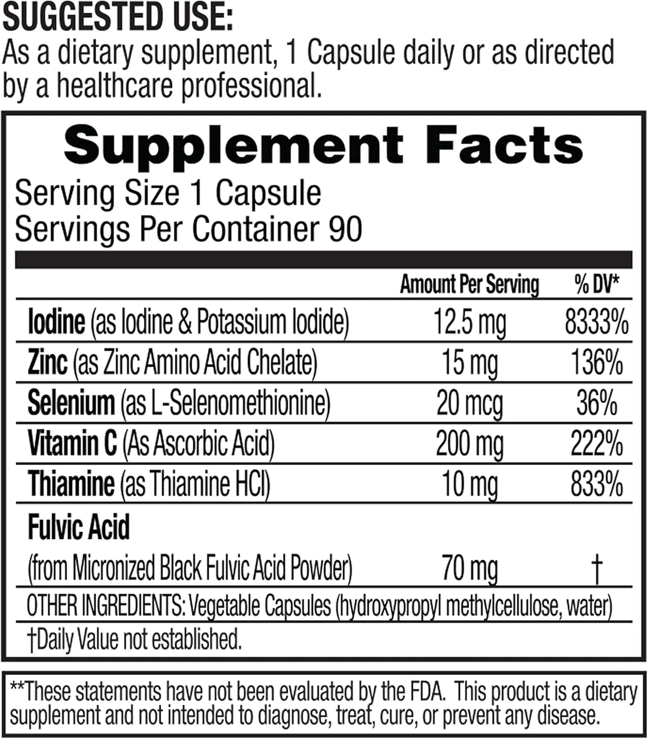 Dr. Tennant's Iodine Supplement Plus | Lugol's Iodine & Potassium Iodide with Selenium & Zinc | Supports Thyroid & Breast Health | 90 Capsules - Image 2