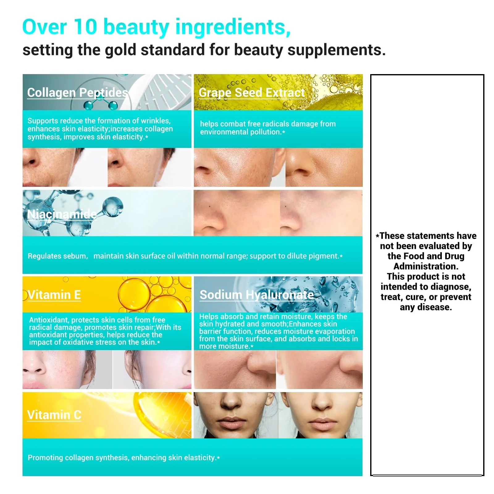 DrBioCare Collagen Peptides for Women – Beauty Vitamin & Mineral Supplement (180 Tablets) - Image 8