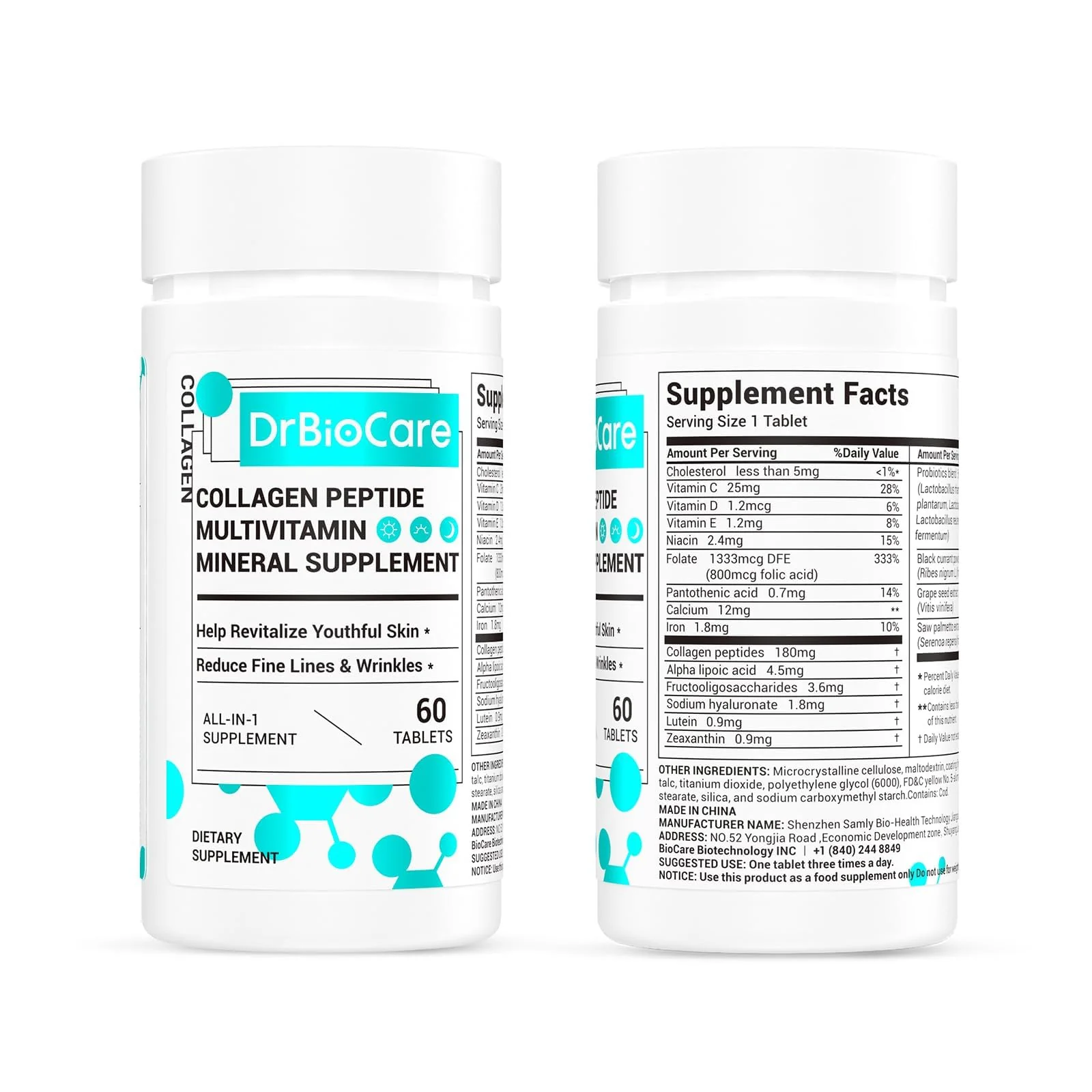 DrBioCare Collagen Peptides for Women – Beauty Vitamin & Mineral Supplement (180 Tablets) - Image 9