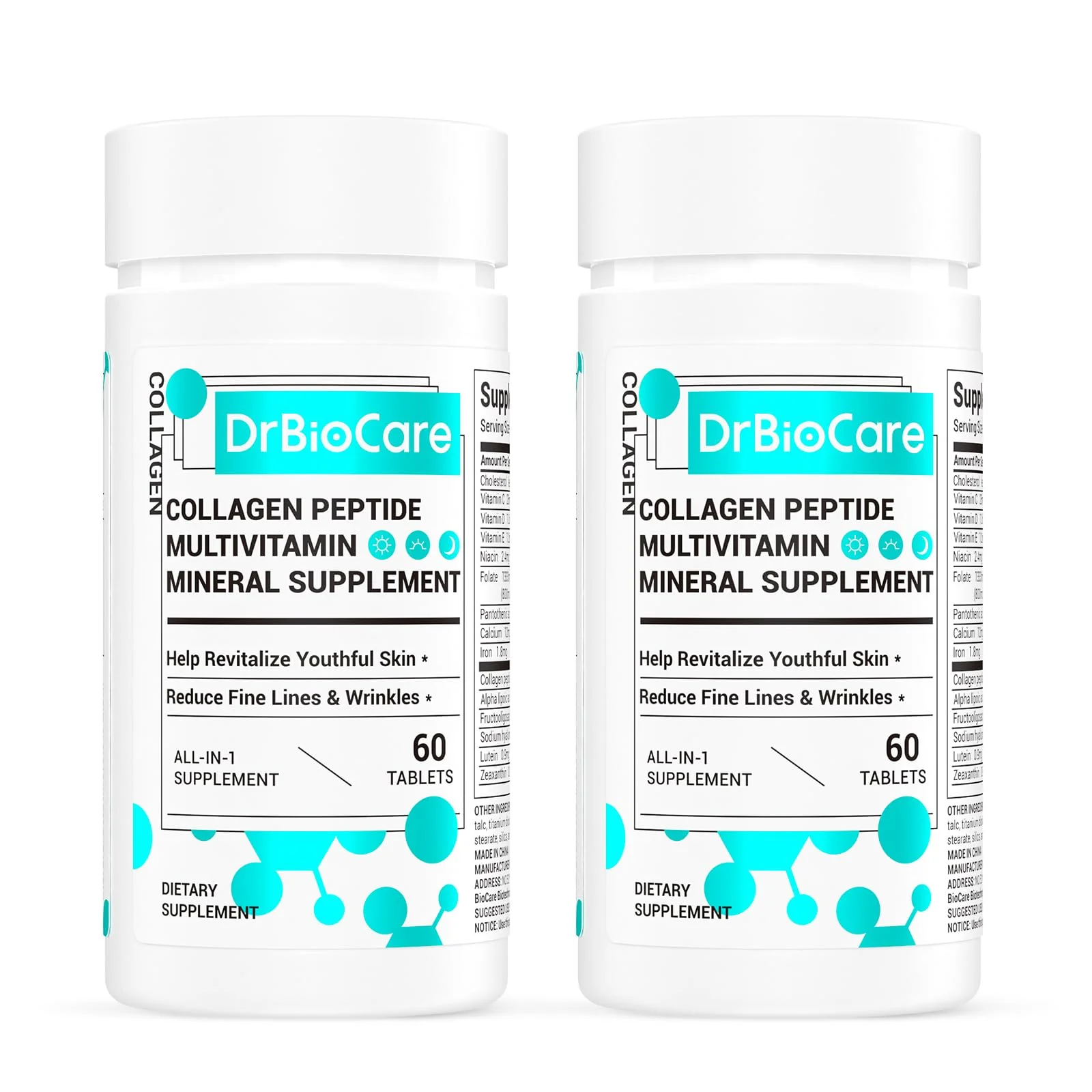 DrBioCare Collagen Peptides for Women – Beauty Vitamin & Probiotic Supplement (120 Tablets) - Image 6