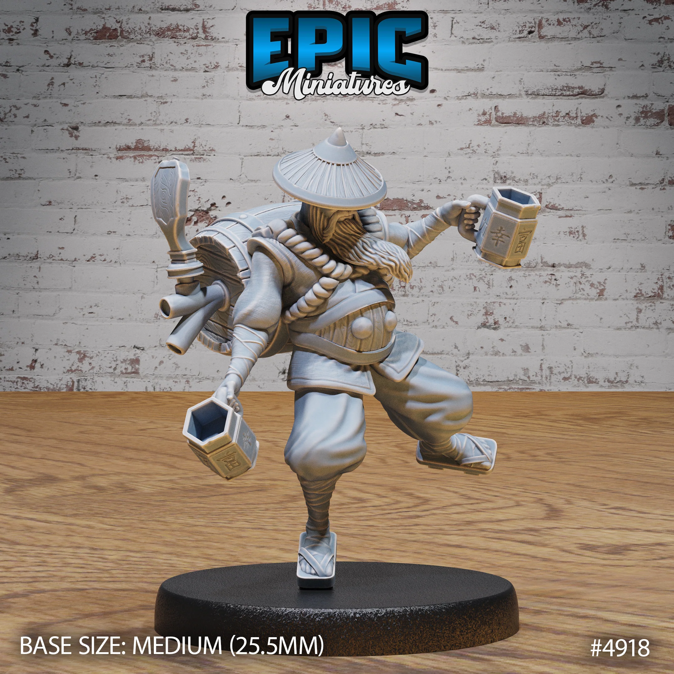 Drunk Master #4918-#4920 | Epic Miniatures | D&D Tabletop Miniature | Unpredictable Martial Arts Hero for Fantasy Roleplaying - Image 2