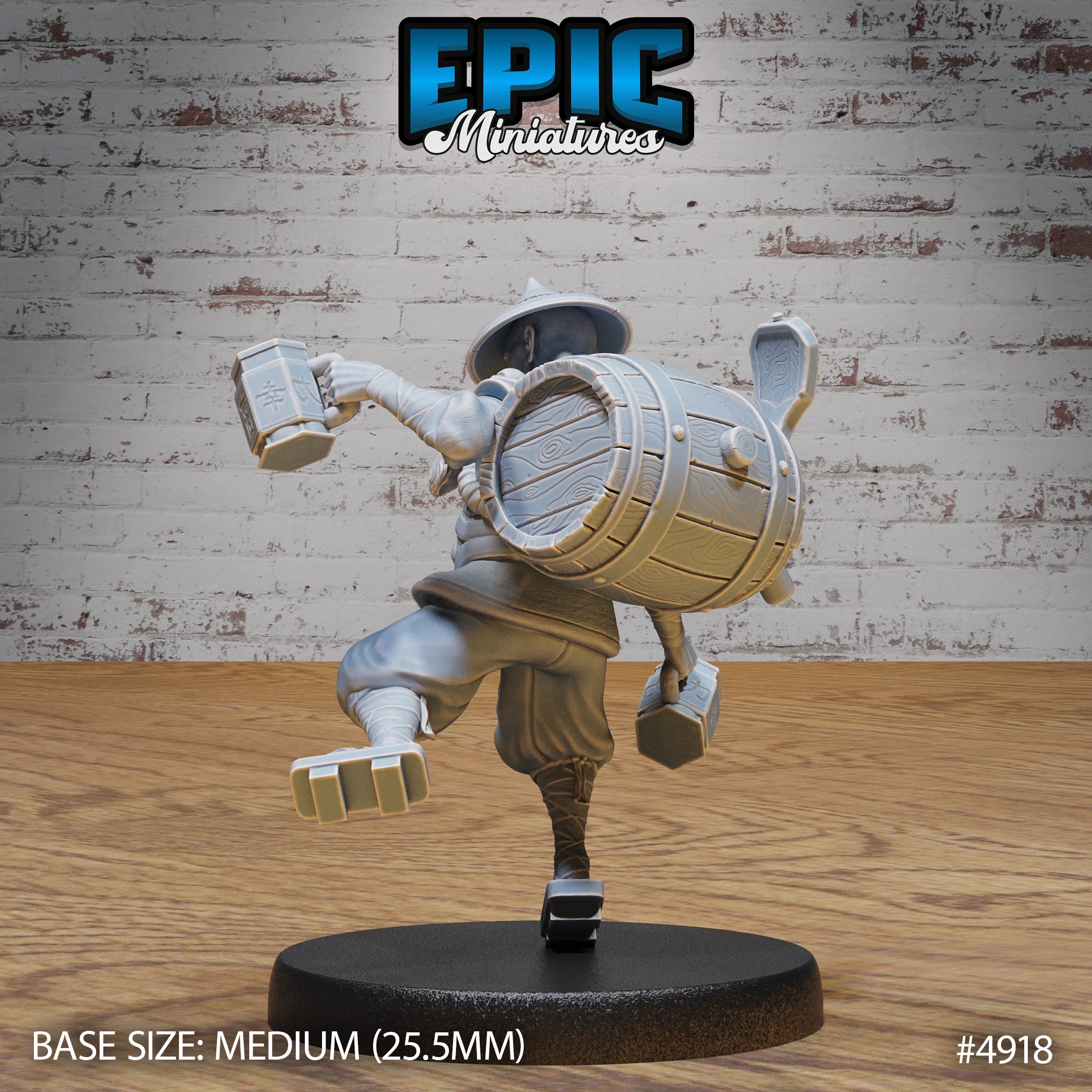 Drunk Master #4918-#4920 | Epic Miniatures | D&D Tabletop Miniature | Unpredictable Martial Arts Hero for Fantasy Roleplaying - Image 3