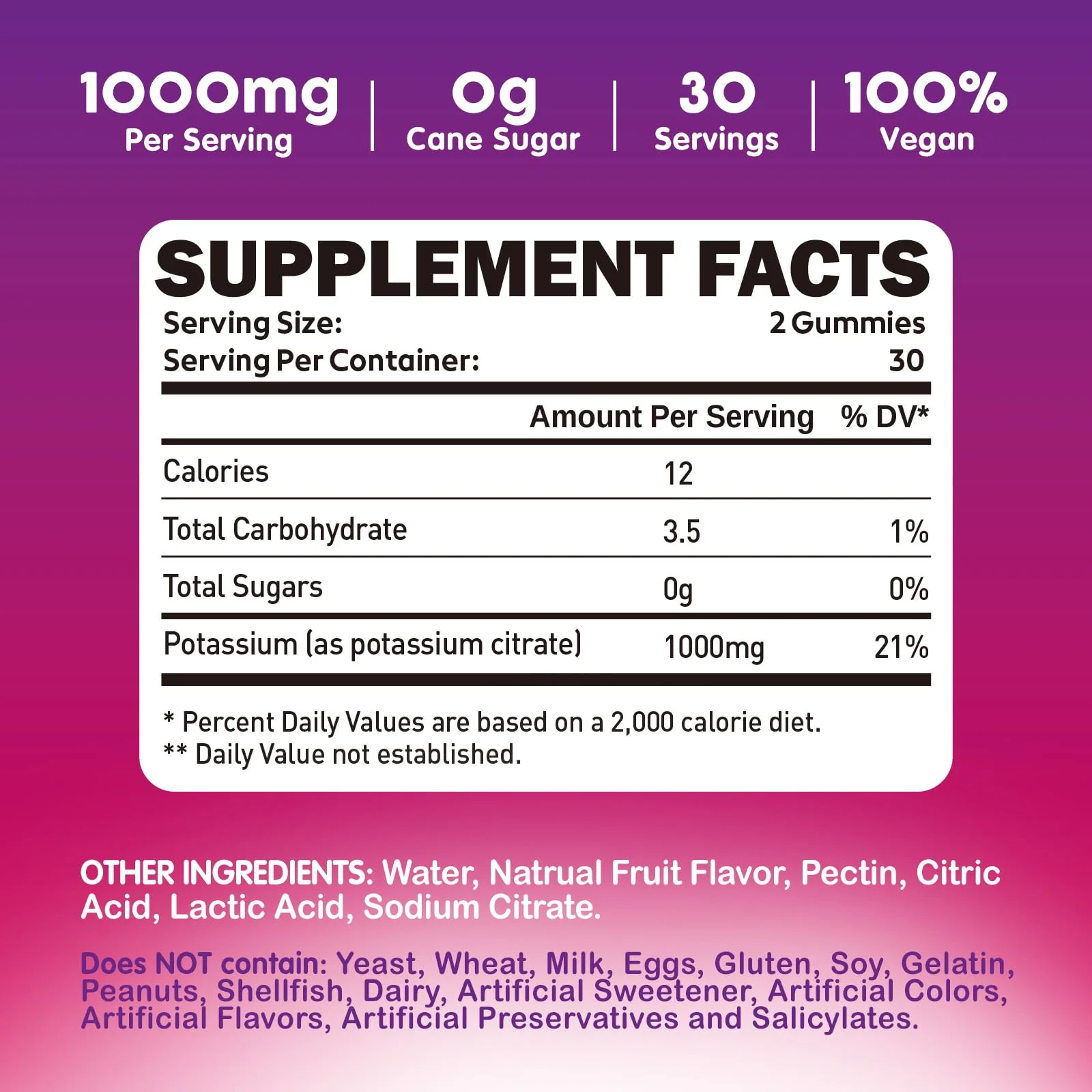 duwhot Potassium Citrate 1000mg Gummies – 120 Chewables | Leg Cramps & Muscle Health - Image 4