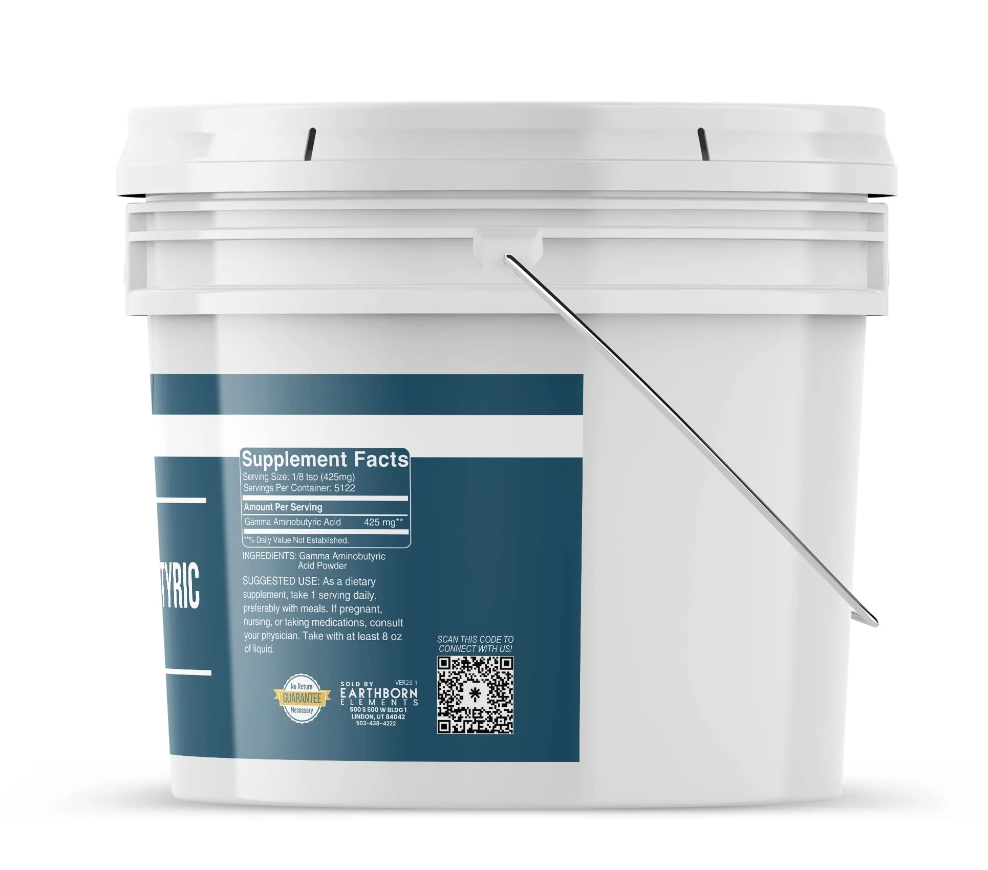 Earthborn Elements GABA (Gamma Aminobutyric Acid) 1 Gallon – Pure & Undiluted - Image 3