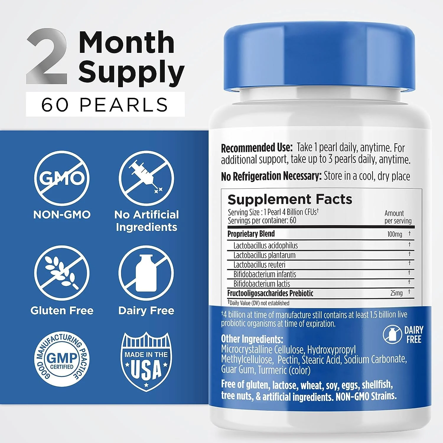 Earth's Pearl Probiotics - 4B CFU, Pearl-Shaped for Women, Men & Kids - Image 4