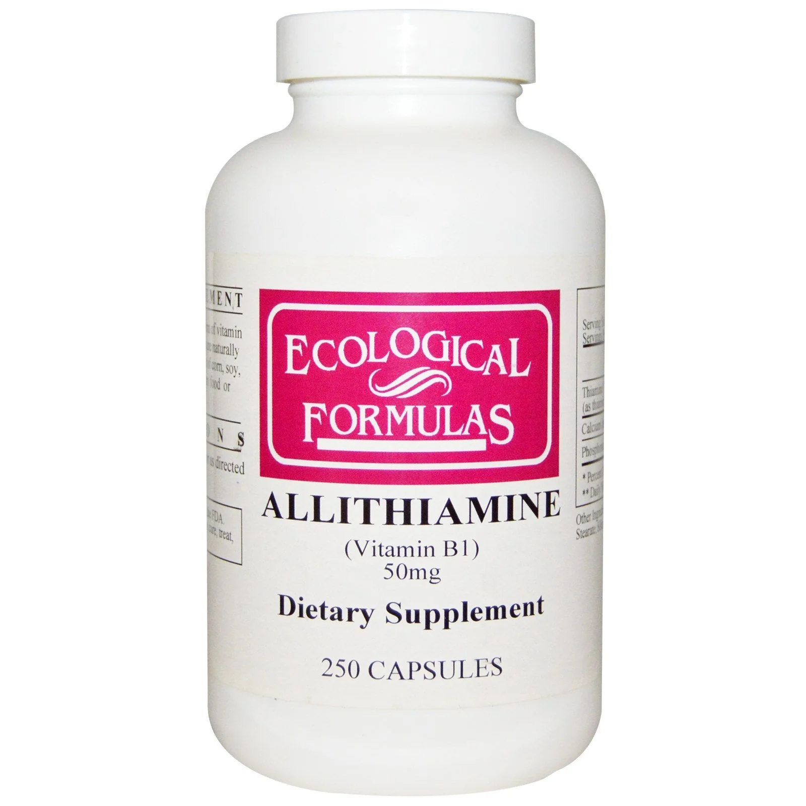 Ecological Formulas Allithiamine Vitamin B1, 50 mg, 250 Capsules | Garlic-Derived B1 Supplement