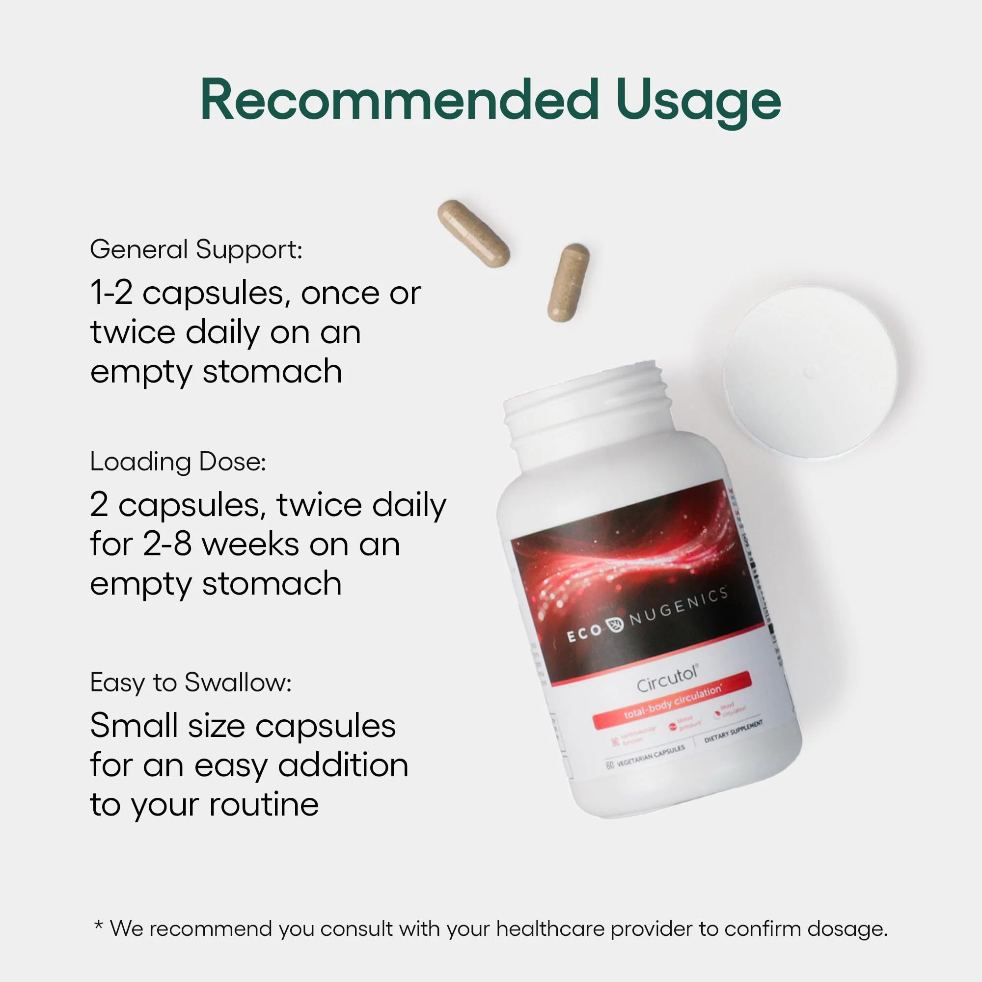 EcoNugenics Circutol: Nattokinase, L-Carnitine & Hawthorn – Heart Health (60 Capsules) - Image 5