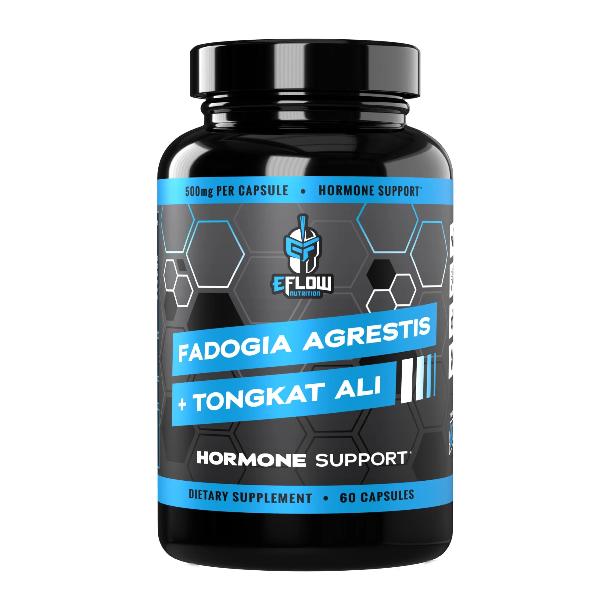 eFlow Nutrition Fadogia Agrestis + Tongkat Ali - 2-in-1 Natural Performance Supplement, 60 Capsules