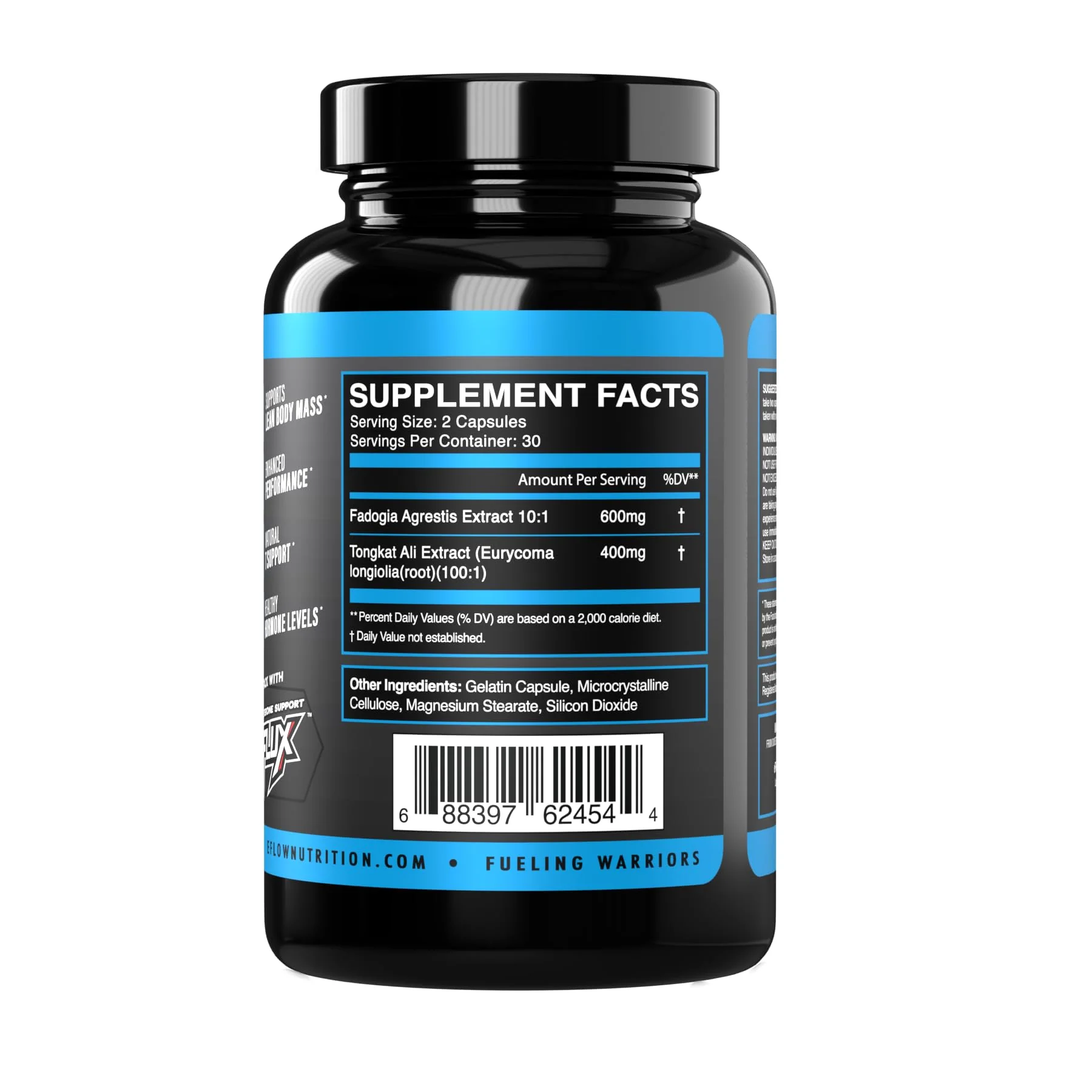 eFlow Nutrition Fadogia Agrestis + Tongkat Ali - 2-in-1 Natural Performance Supplement, 60 Capsules - Image 8