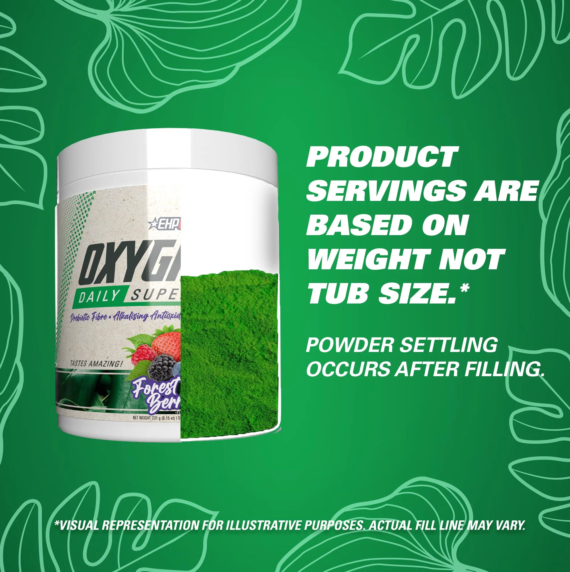 EHP Labs OxyGreens Forest Berries – Daily Greens Powder with Spirulina, Chlorella, Prebiotics & Enzymes | 30 Servings - Image 16