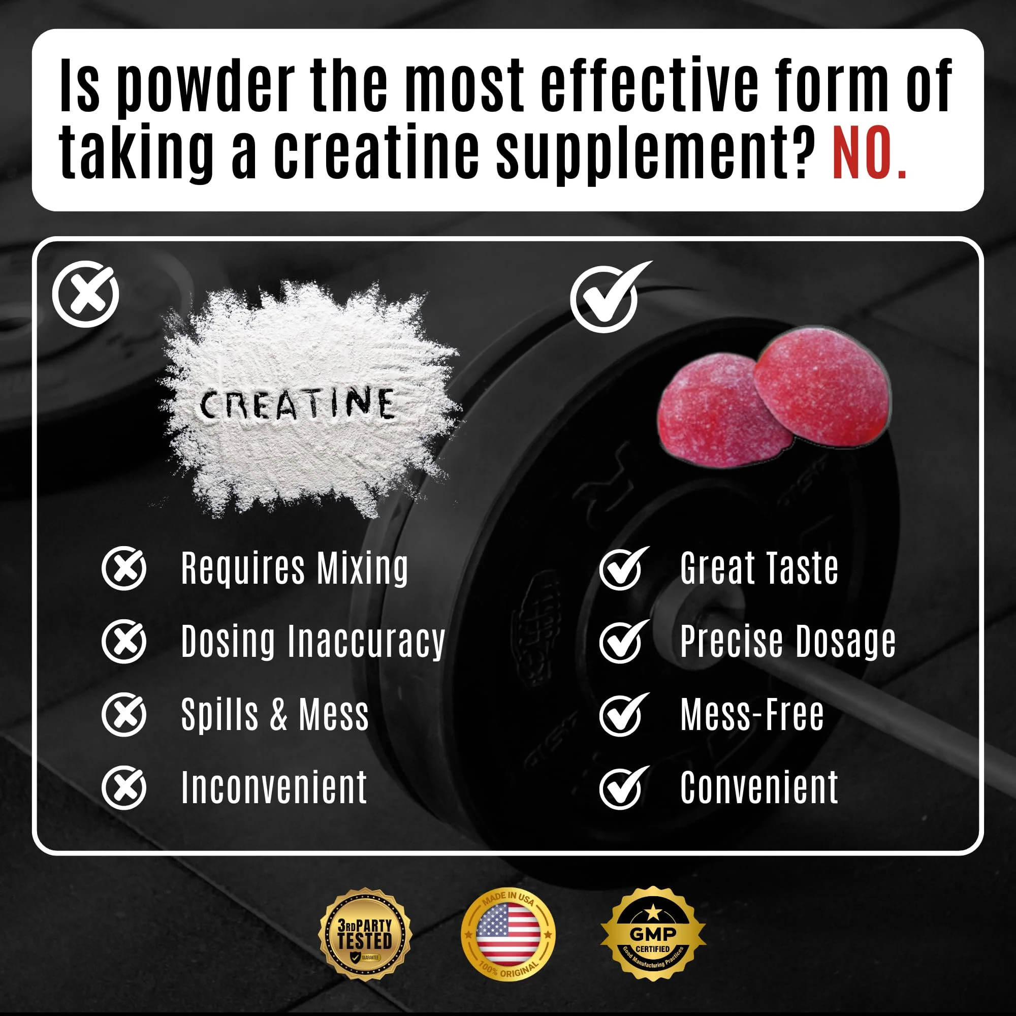 Ekkovision Creatine Monohydrate Gummies – Orange Citrus, Sugar Free, 60 Servings | Vegan & Travel Friendly - Image 6