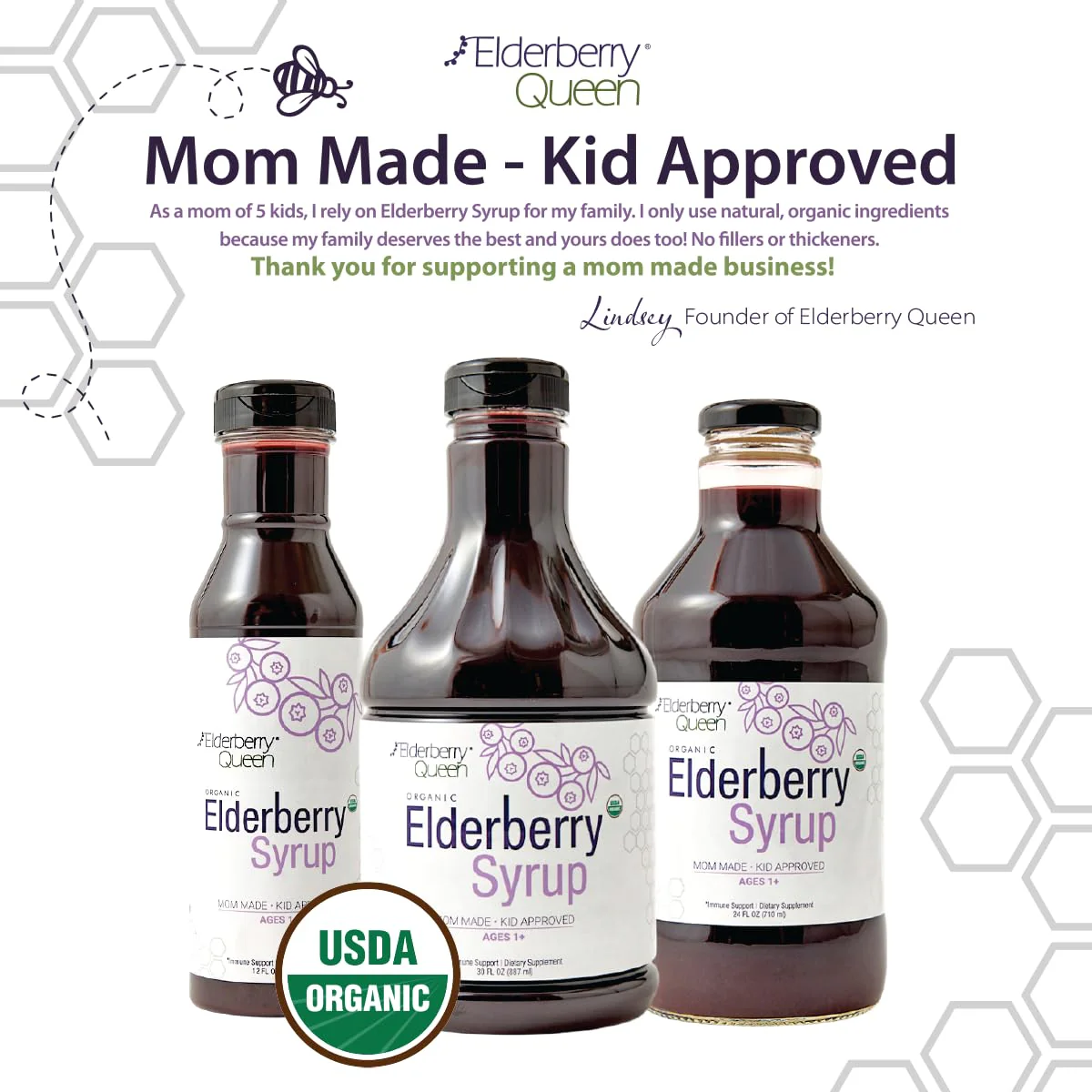 Elderberry Queen Organic Elderberry Syrup 24 Fl Oz – Sambucus Elderberry & Aronia Berry for Kids & Adults - Image 18
