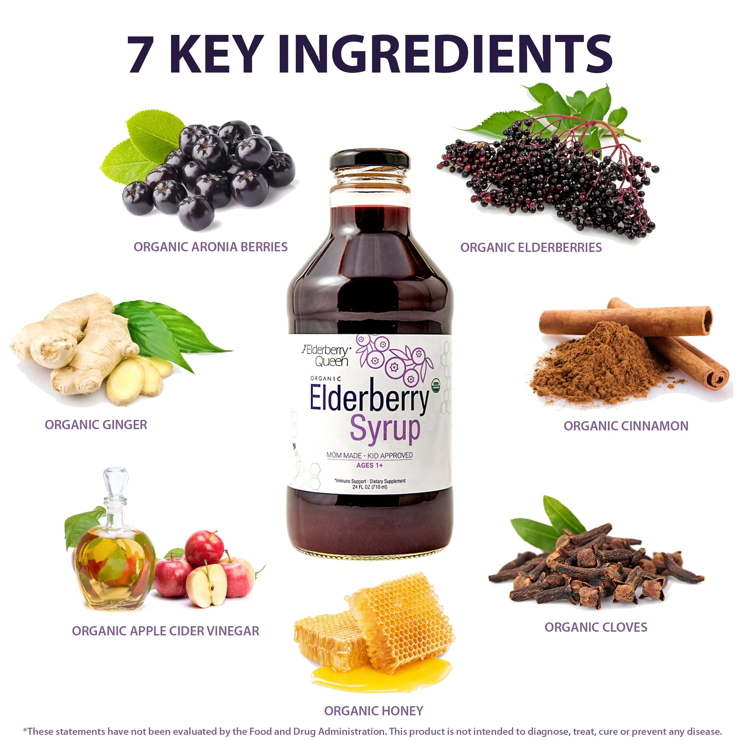 Elderberry Queen Organic Elderberry Syrup 24 Fl Oz – Sambucus Elderberry & Aronia Berry for Kids & Adults - Image 6