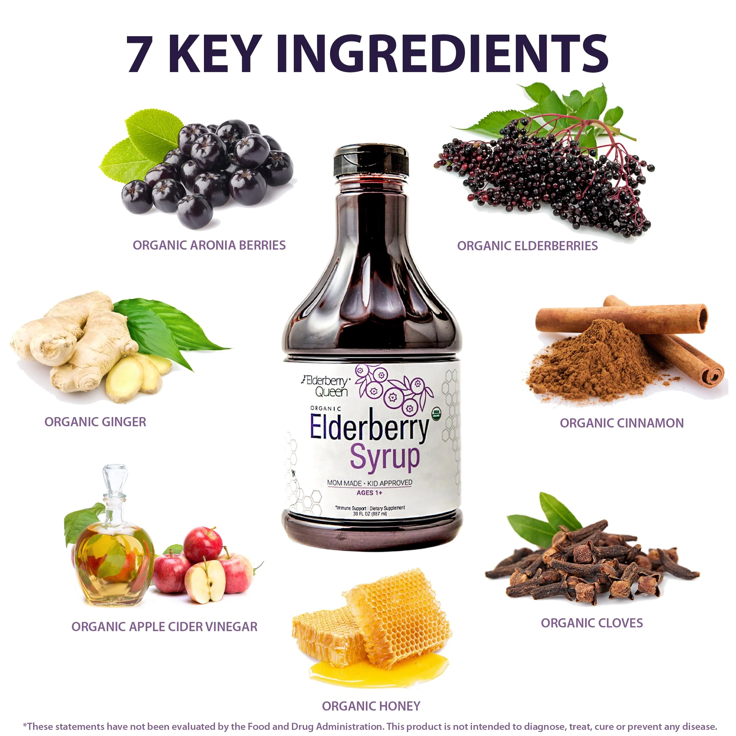 Elderberry Queen Organic Elderberry Syrup 30 Fl Oz – Sambucus & Aronia, USA Made - Image 5