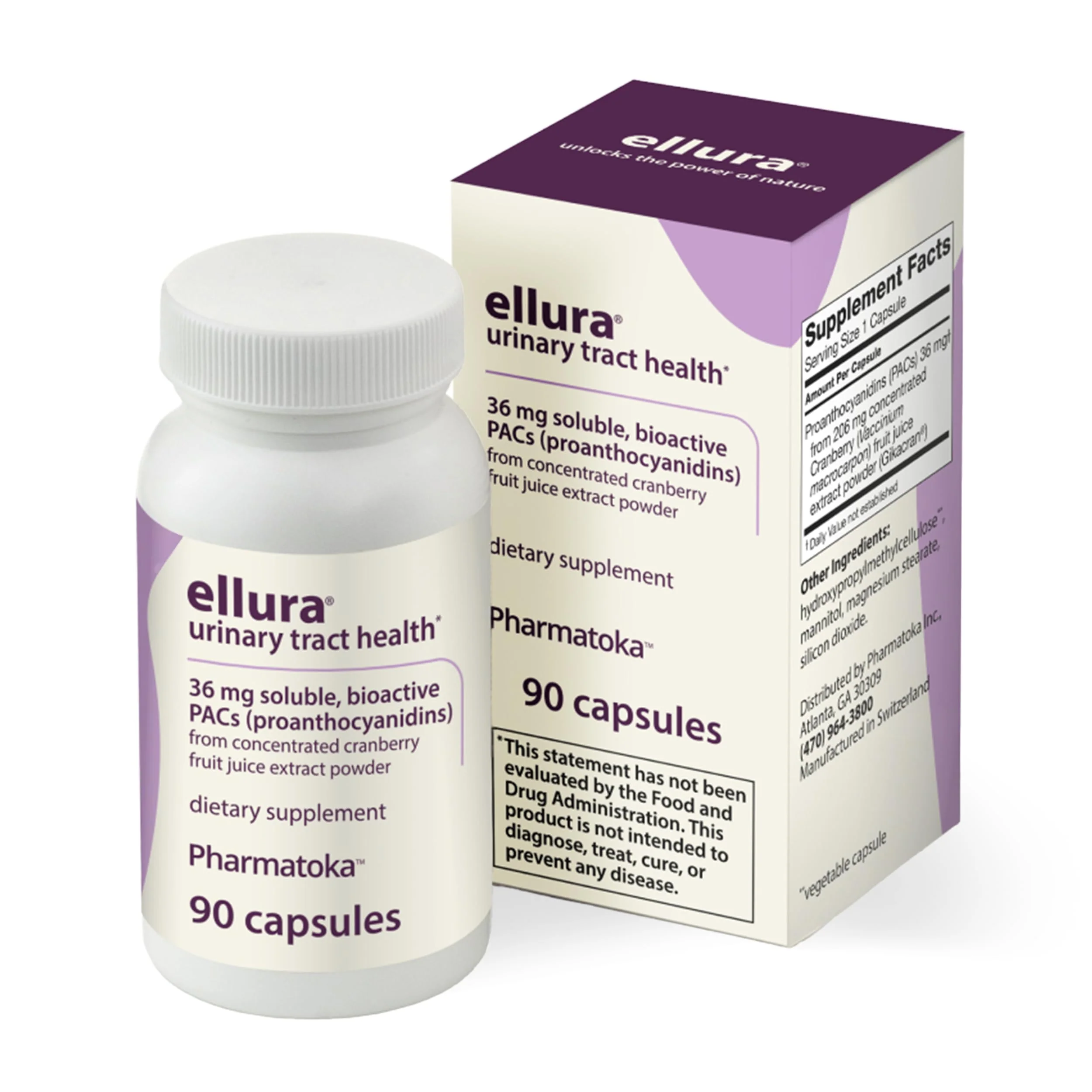 ellura 36 mg PACs – Clinically Backed Cranberry Extract, 90 Capsules | Urinary Tract Health - Image 9