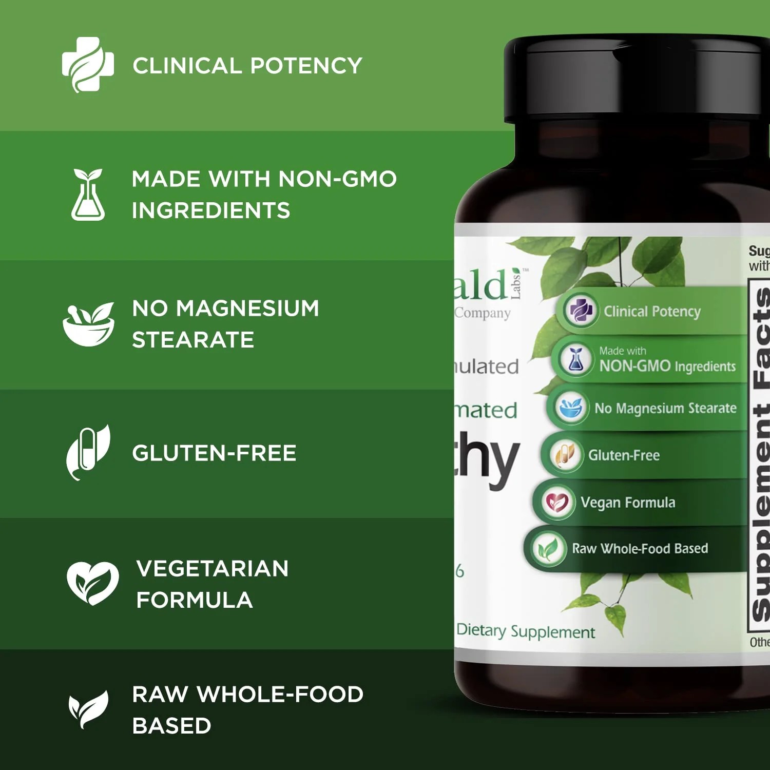 EMERALD LABS B-Healthy - Vegan Vitamin B Complex with Methylated Folic Acid & Full-Spectrum B Vitamins - 120 Veg Capsules - Image 11