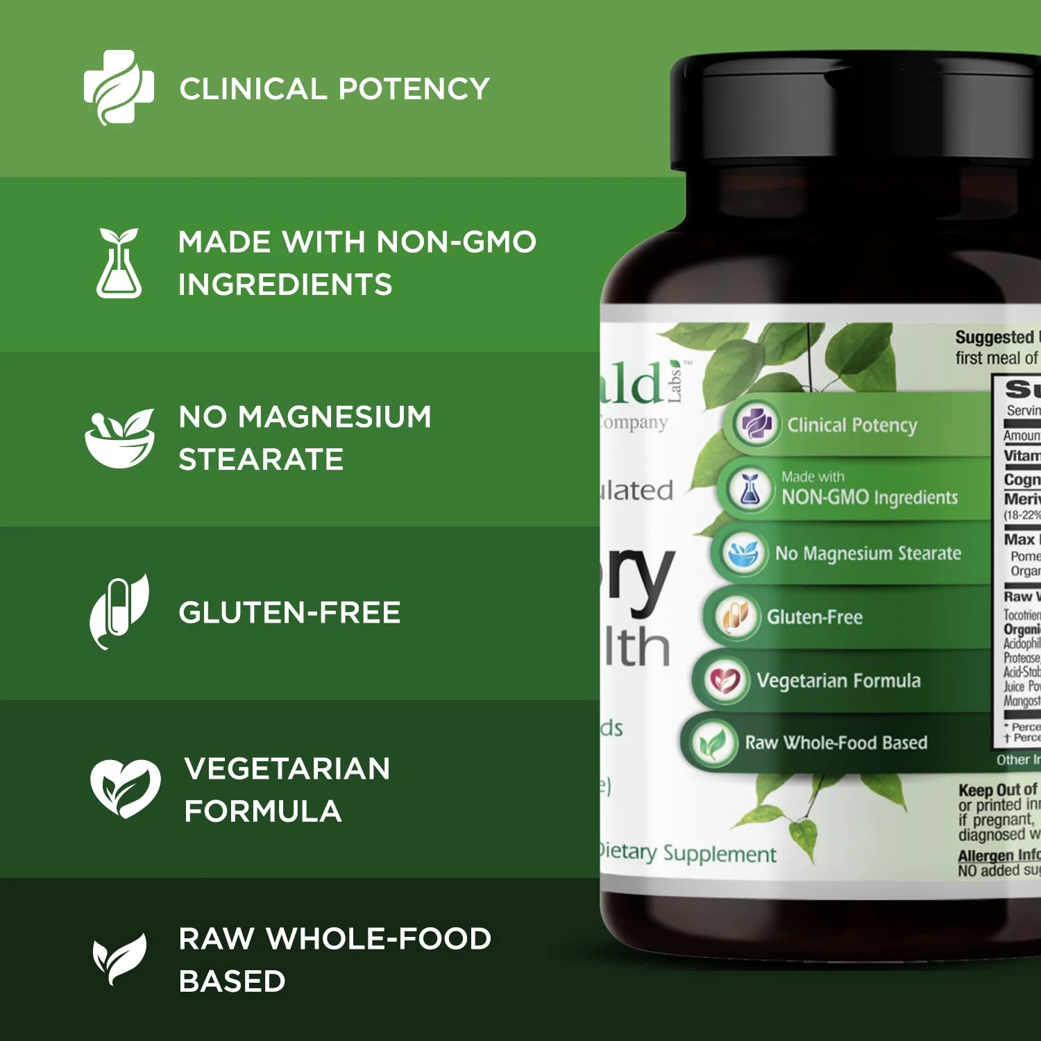 EMERALD LABS Memory Health – Brain Health & Memory Supplement with Meriva Turmeric, Vitamin B12 & More | 60 Veg Capsules - Image 11