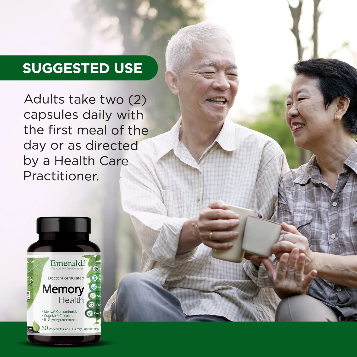 EMERALD LABS Memory Health – Brain Health & Memory Supplement with Meriva Turmeric, Vitamin B12 & More | 60 Veg Capsules - Image 12