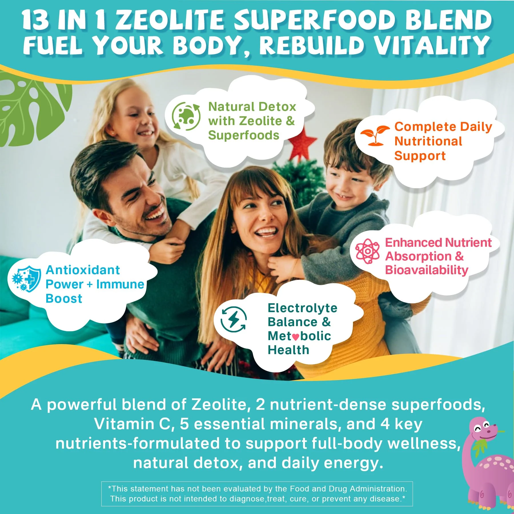 EnvyCure Zeolite Detox Gummies – Sugar-Free, Spirulina & Chlorella, for Kids & Adults – 120 Count - Image 6