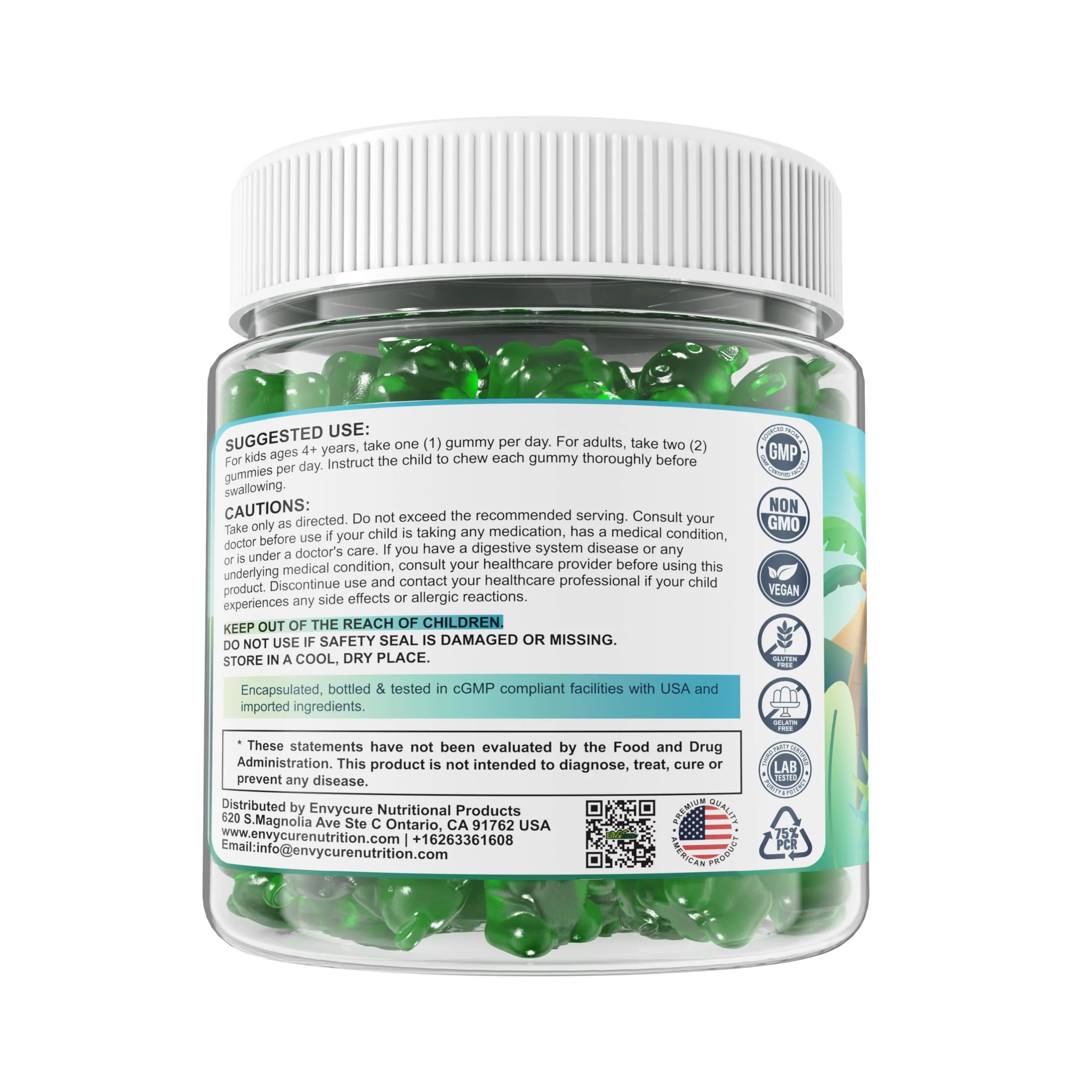 EnvyCure Zeolite Detox Gummies – Sugar-Free, Spirulina & Chlorella, for Kids & Adults – 120 Count - Image 8