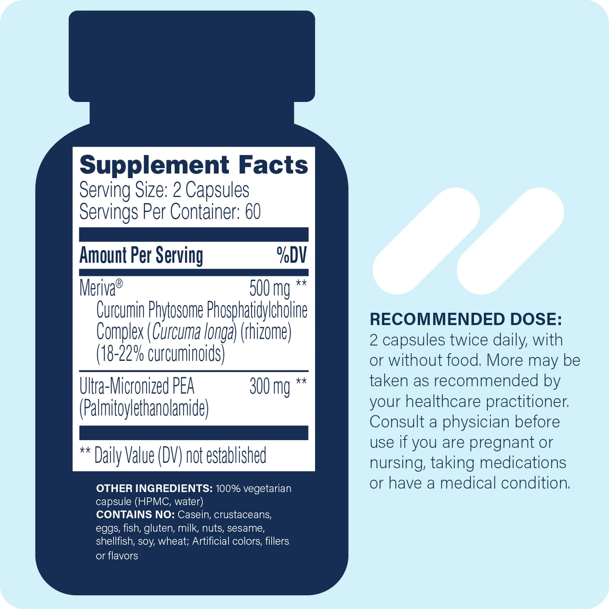 Enzyme Science Pea + Turmeric Curcumin Supplement for Nervous, Immune, & Muscular Support - 120 Capsules - Image 4